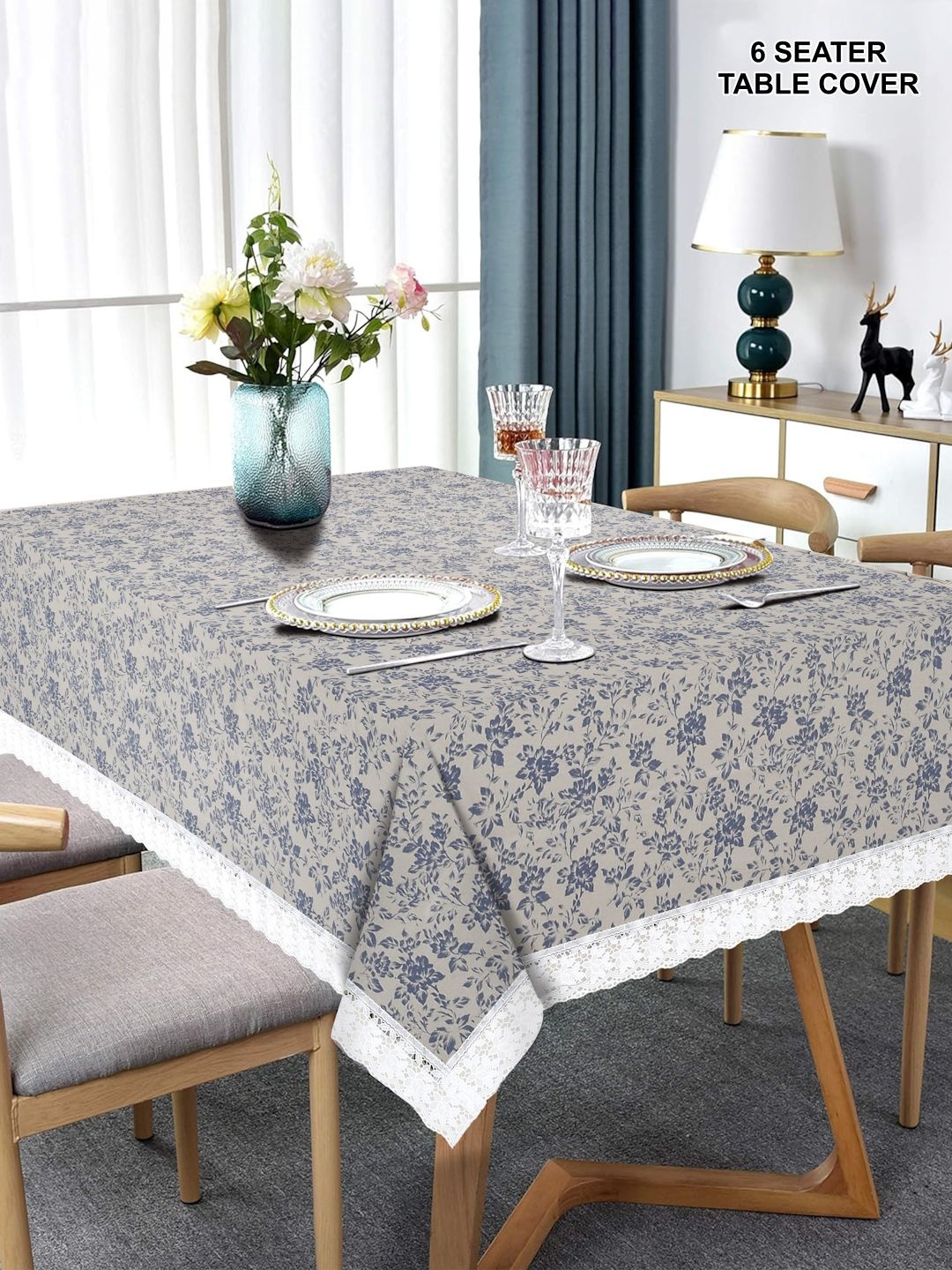 DREAM WEAVERZ Beige & Brown Geometric Printed Rectangle Waterproof 6-Seater Table Cover
DREAM WEAVERZ Beige & Brown Geometric Printed Rectangle Waterproof 6-Seater Table Cover