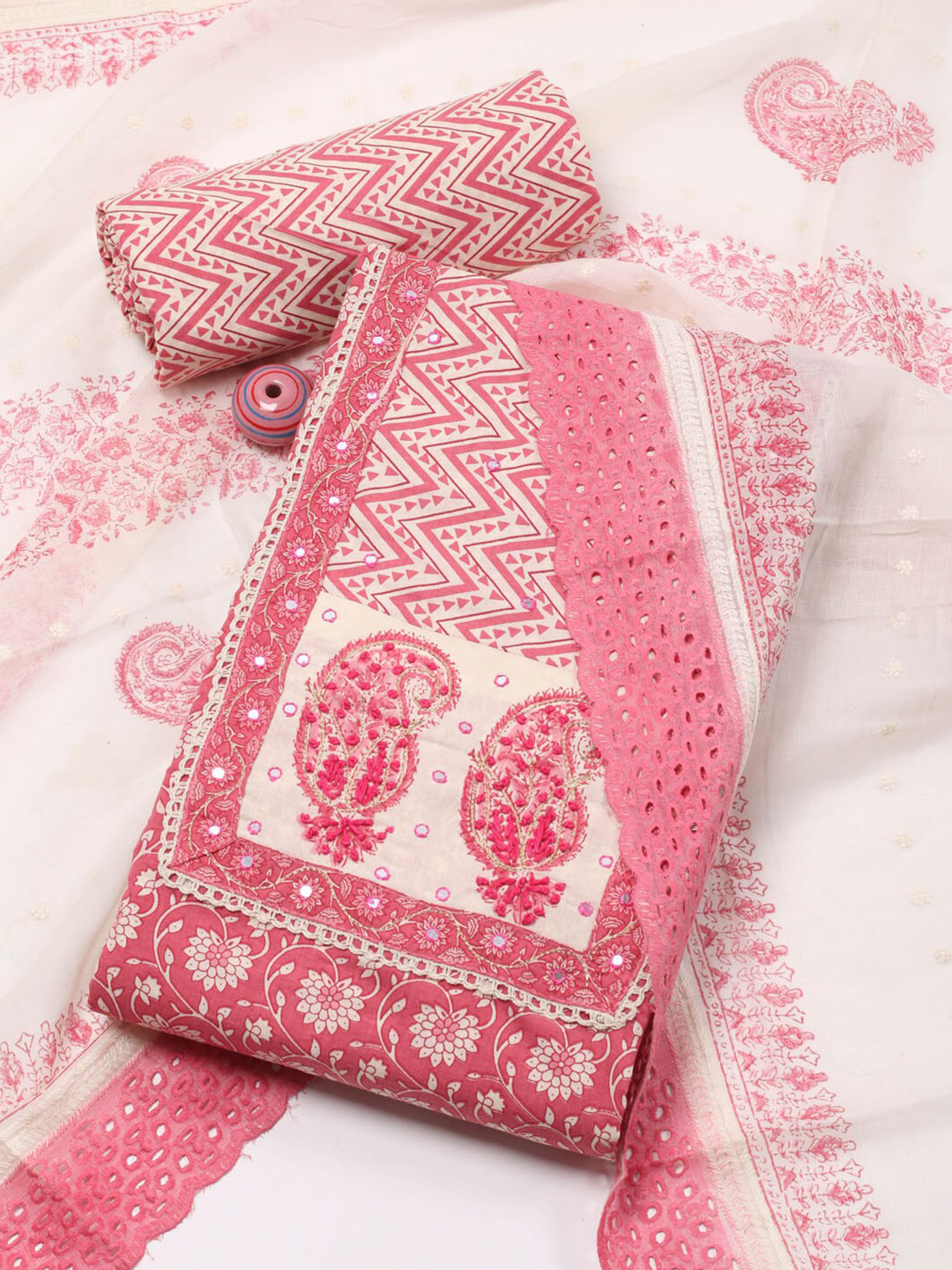 Meena Bazaar Printed Unstitched Dress Material, Pink
Meena Bazaar Printed Unstitched Dress Material, Pink