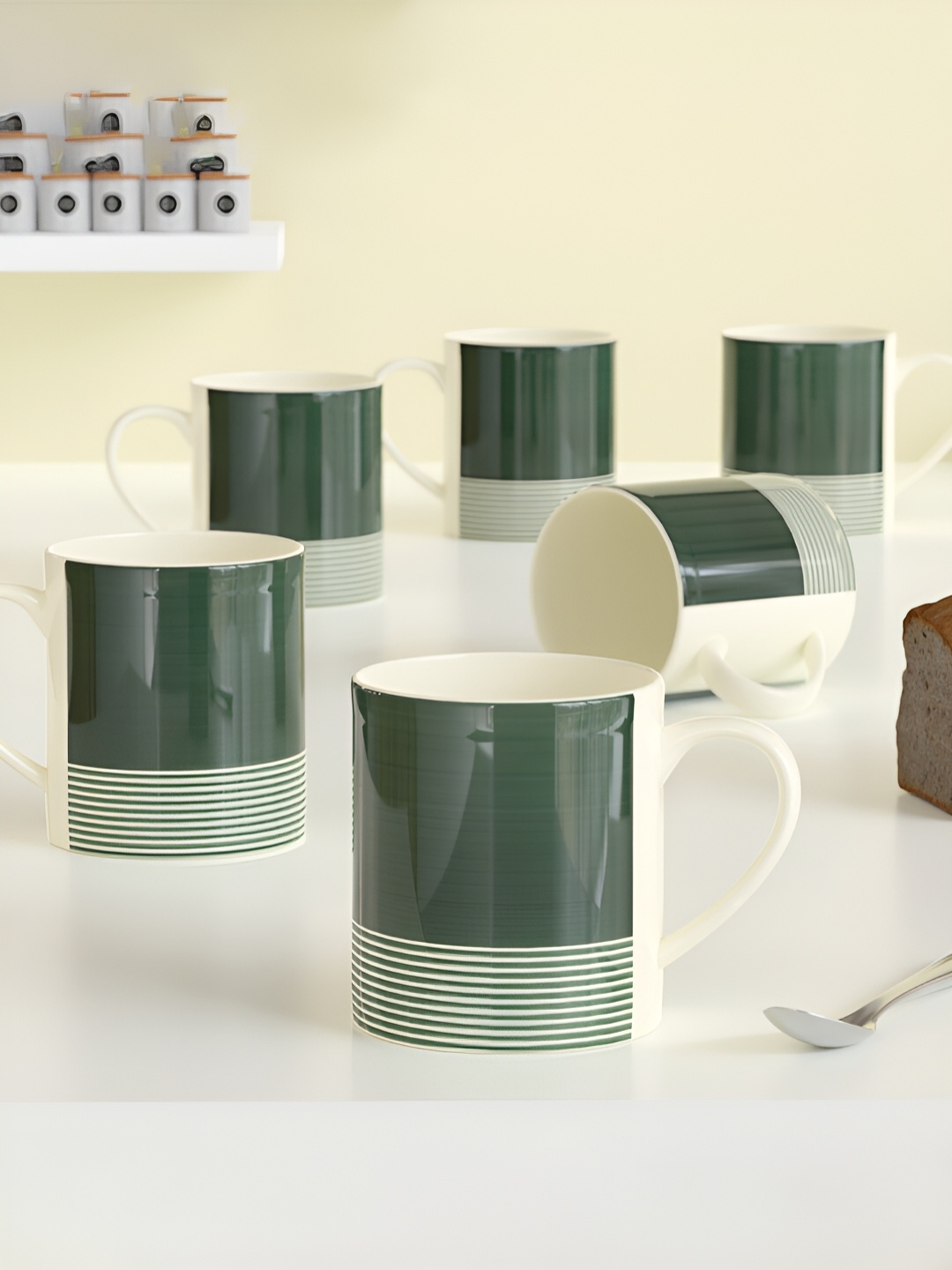 The Earth Store Green 6 Pcs Printed Microwave Safe Glossy Finish Ceramic Mug 350 ml Each
The Earth Store Green 6 Pcs Printed Microwave Safe Glossy Finish Ceramic Mug 350 ml Each