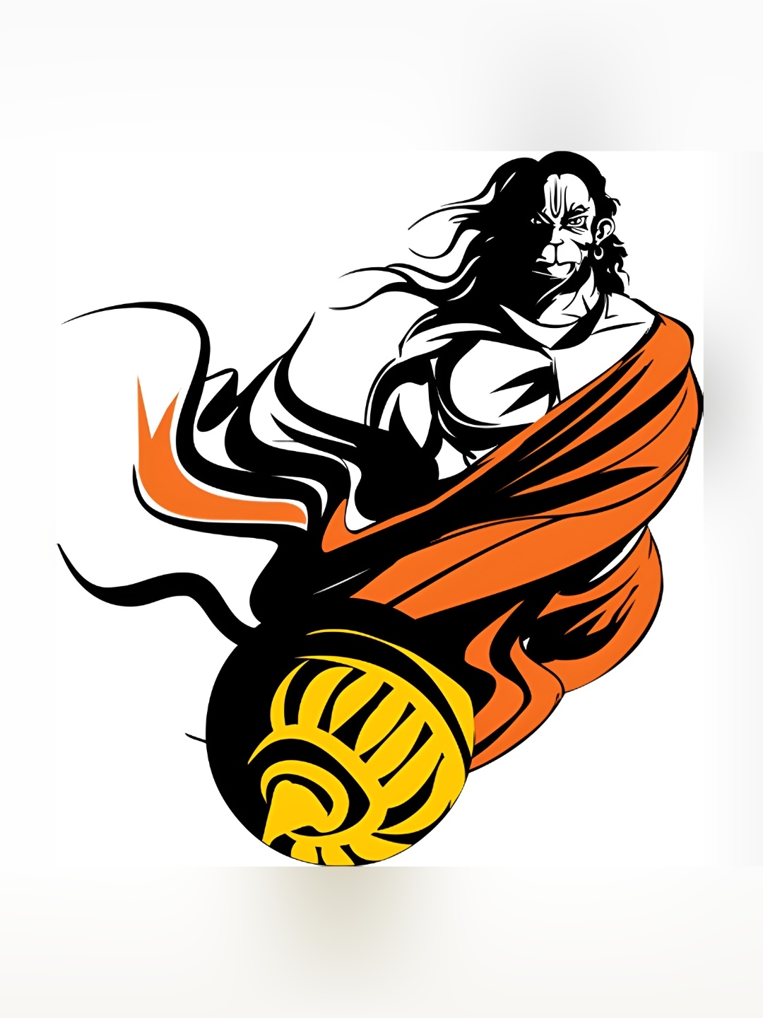 Aquire Black & Orange Coloured Lord Hanuman Printed Self-Adhesive Waterproof Wall Sticker
Aquire Black & Orange Coloured Lord Hanuman Printed Self-Adhesive Waterproof Wall Sticker