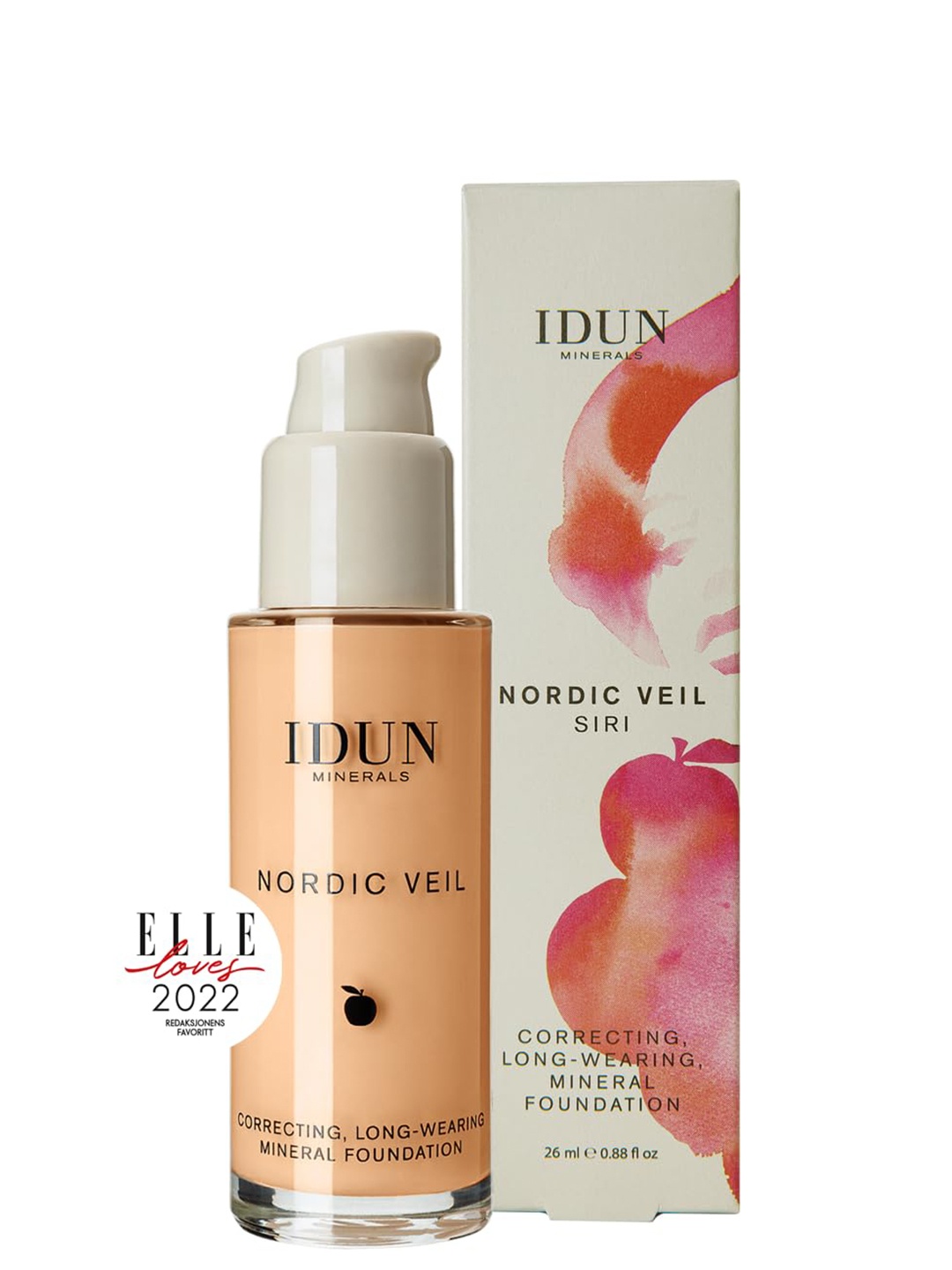 Idun Minerals Nordic Veil Correcting Long Wearing Mineral Foundation 26 ml - Siri, Beige
Idun Minerals Nordic Veil Correcting Long Wearing Mineral Foundation 26 ml - Siri, Beige
