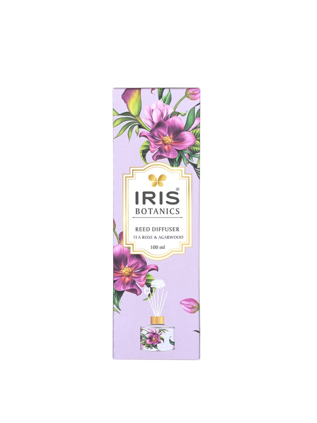 Iris Botanics Reed Green & Purple Floral Tea Rose & Agarwood Reed Diffuser Set 100 ml
Iris Botanics Reed Green & Purple Floral Tea Rose & Agarwood Reed Diffuser Set 100 ml