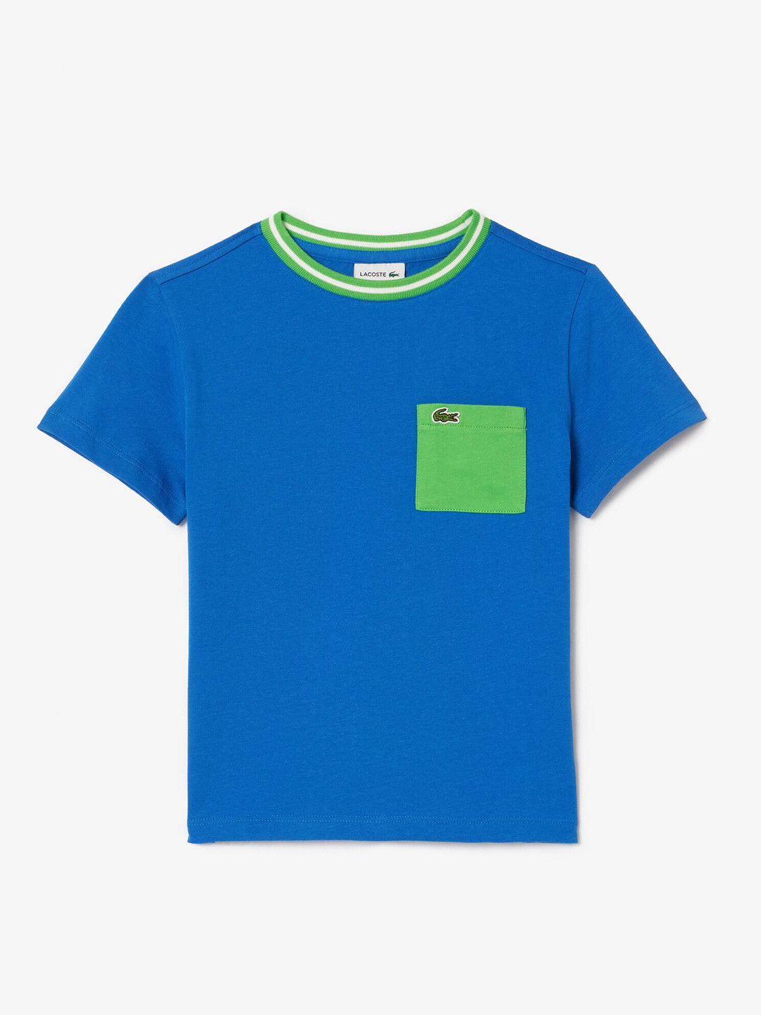 Lacoste Kids Round Neck Cotton T-shirt, Blue 
Lacoste Kids Round Neck Cotton T-shirt, Blue