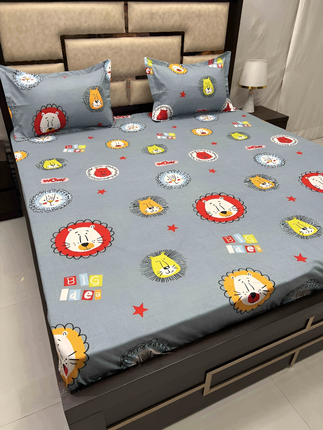 Pure Decor Kids Grey & Blue Printed Cotton 250 TC Queen Bedsheet With 2 Pillow Covers
Pure Decor Kids Grey & Blue Printed Cotton 250 TC Queen Bedsheet With 2 Pillow Covers