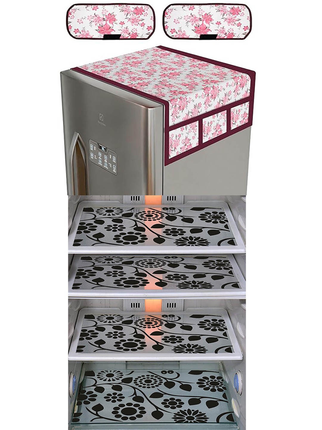 Dakshya Industries 7Pcs Pink & White Printed Protective Barriers Refrigerator Cover Combo
Dakshya Industries 7Pcs Pink & White Printed Protective Barriers Refrigerator Cover Combo
