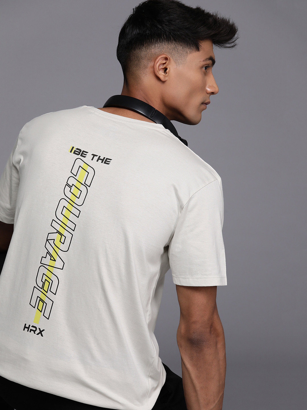 HRX by Hrithik Roshan Men Typography Printed T-shirt, Grey 
HRX by Hrithik Roshan Men Typography Printed T-shirt, Grey