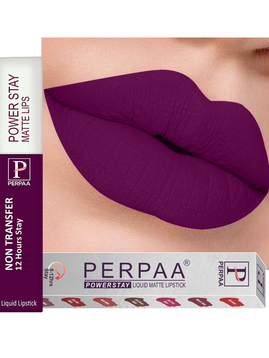 PERPAA Power Stay Non Transfer 12 Hours Stay Matte Liquid Lipstick 5 ml - Wine 03, Purple
PERPAA Power Stay Non Transfer 12 Hours Stay Matte Liquid Lipstick 5 ml - Wine 03, Purple