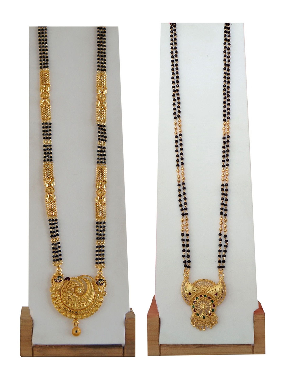 Ramdev Art Fashion Jwellery Set Of 2 Gold-Plated Artificial Stones and Beads Mangalsutras
Ramdev Art Fashion Jwellery Set Of 2 Gold-Plated Artificial Stones and Beads Mangalsutras