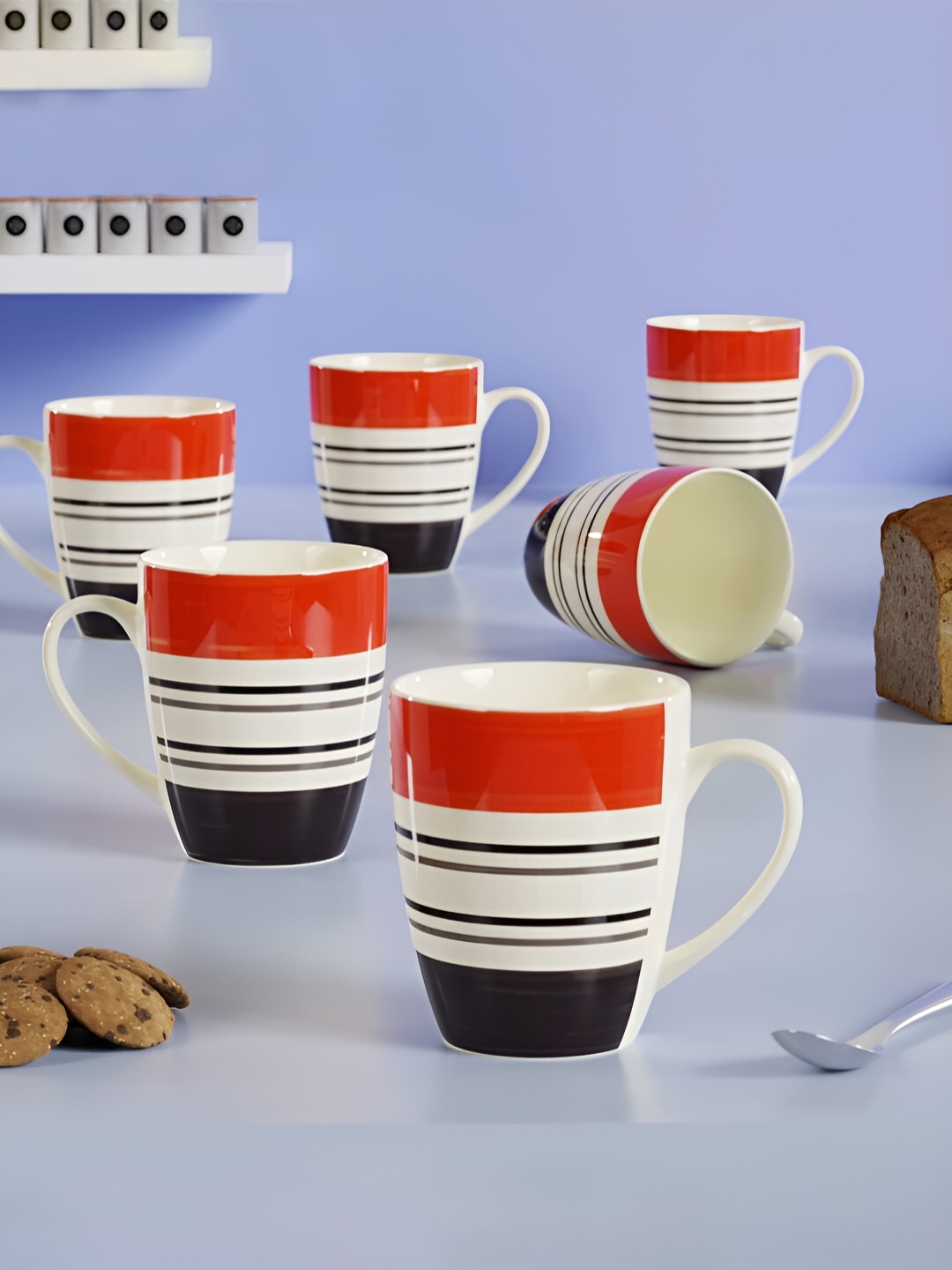 The Earth Store Orange 6 Pcs Printed Microwave Safe Glossy Finish Ceramic Mugs 280 ml Each
The Earth Store Orange 6 Pcs Printed Microwave Safe Glossy Finish Ceramic Mugs 280 ml Each