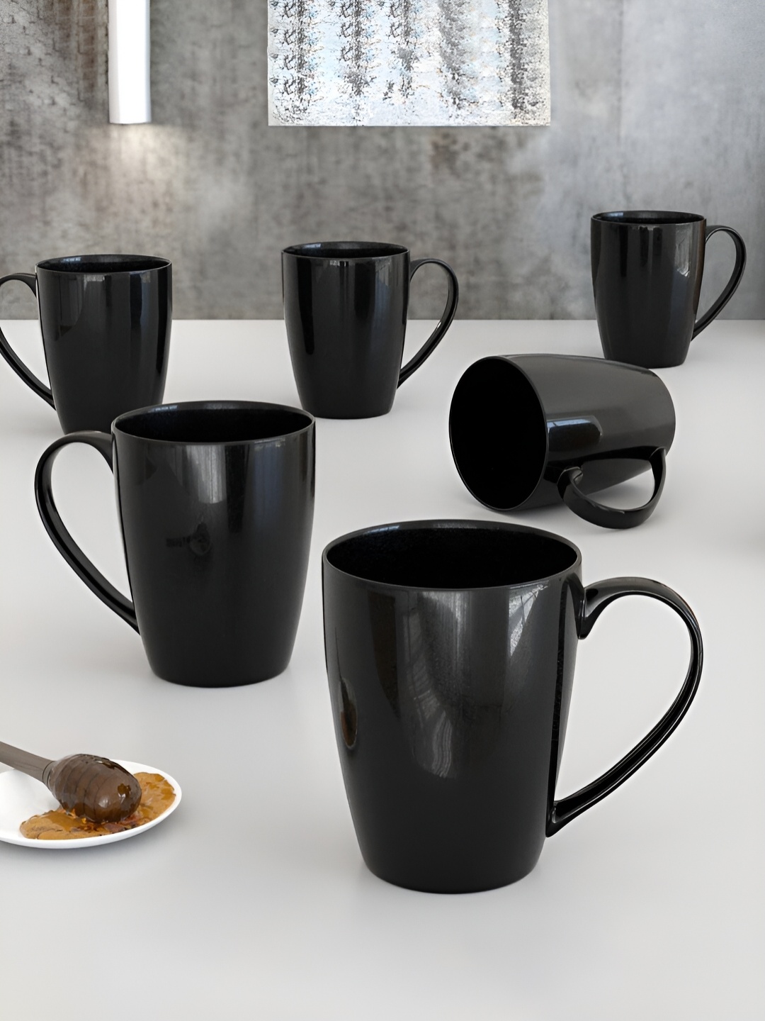 The Earth Store Black 6 Pieces Microwave Safe Glossy Finish Ceramic Mugs 280 ml Each
The Earth Store Black 6 Pieces Microwave Safe Glossy Finish Ceramic Mugs 280 ml Each
