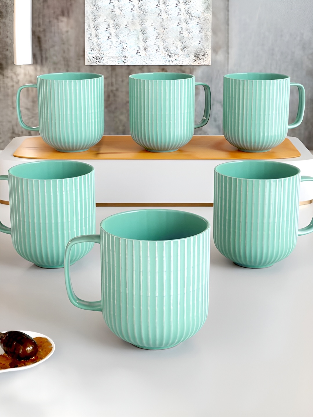 The Earth Store Green 6 Pcs Printed Microwave Safe Glossy Finish Ceramic Mugs 330 ml Each
The Earth Store Green 6 Pcs Printed Microwave Safe Glossy Finish Ceramic Mugs 330 ml Each