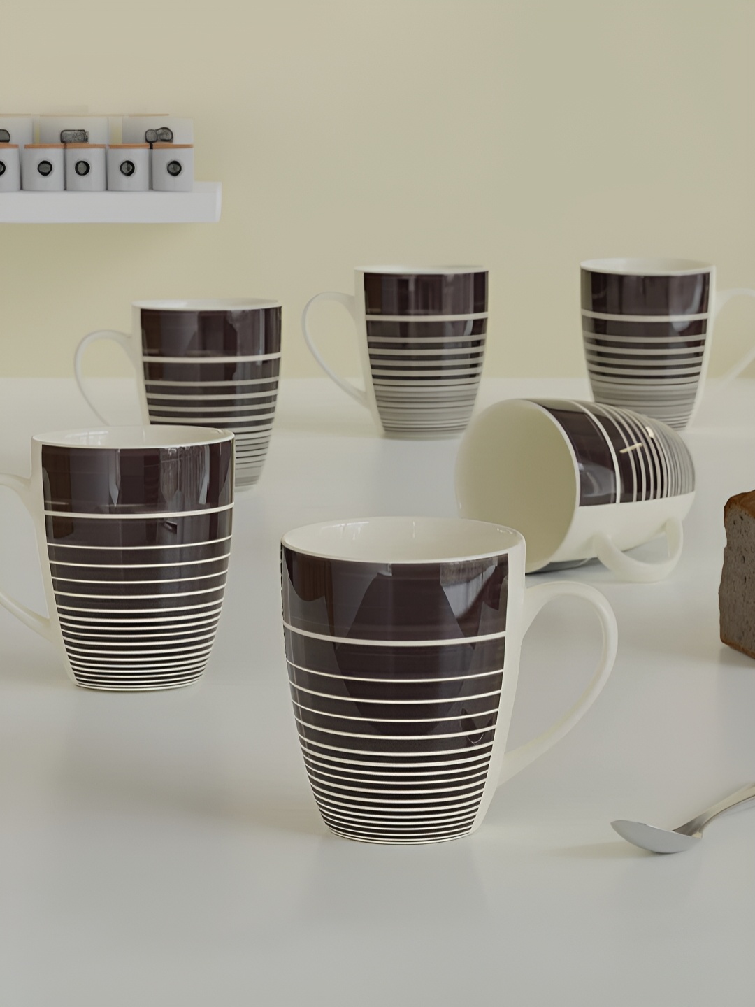 The Earth Store Brown 6 Pcs Printed Microwave Safe Glossy Finish Ceramic Mugs 280 ml Each
The Earth Store Brown 6 Pcs Printed Microwave Safe Glossy Finish Ceramic Mugs 280 ml Each