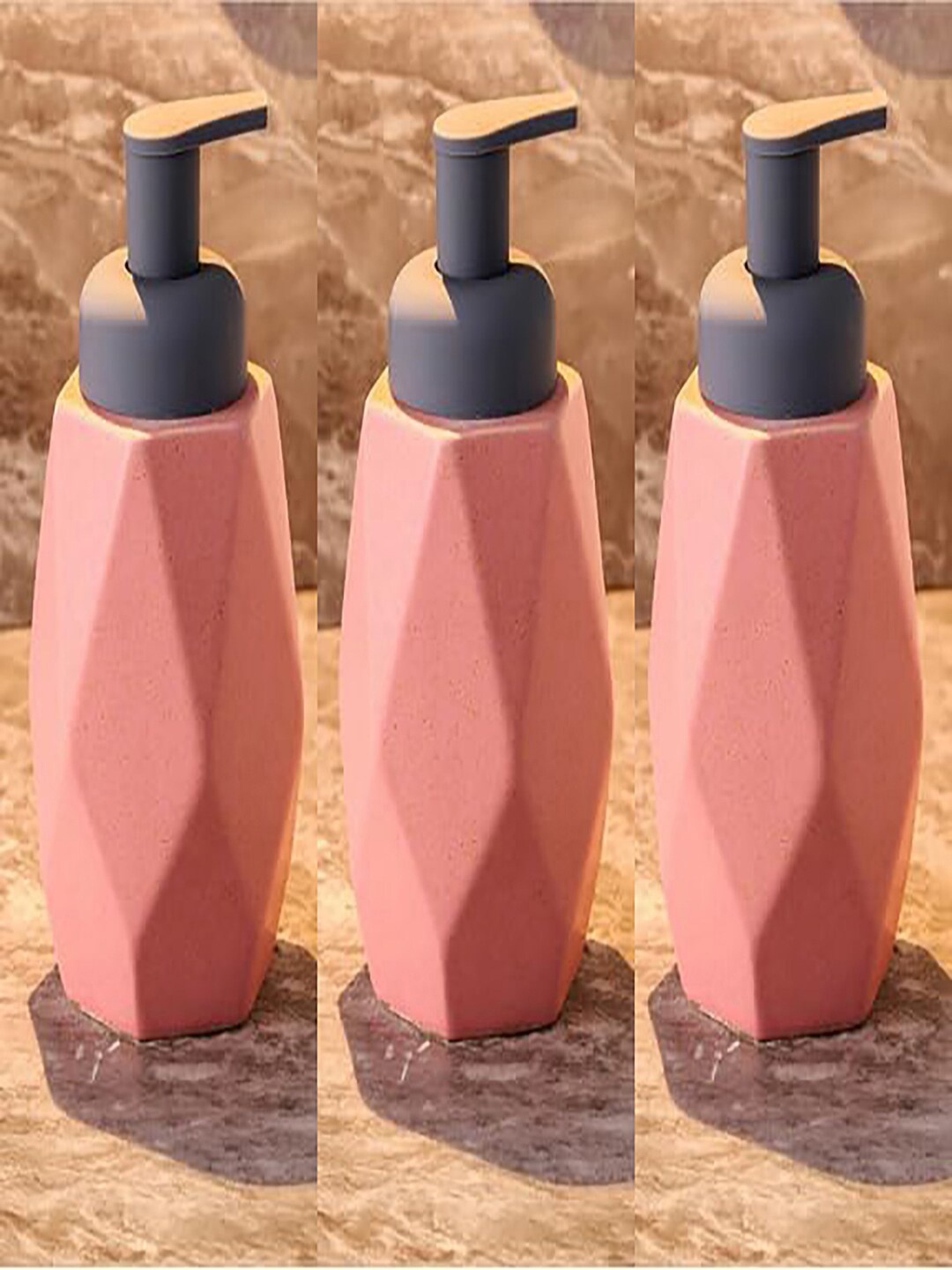 Kuber Industries Pink 3 Pieces Textured Ceramic Liquid Soap Dispenser 400 ml Each, Peach
Kuber Industries Pink 3 Pieces Textured Ceramic Liquid Soap Dispenser 400 ml Each, Peach