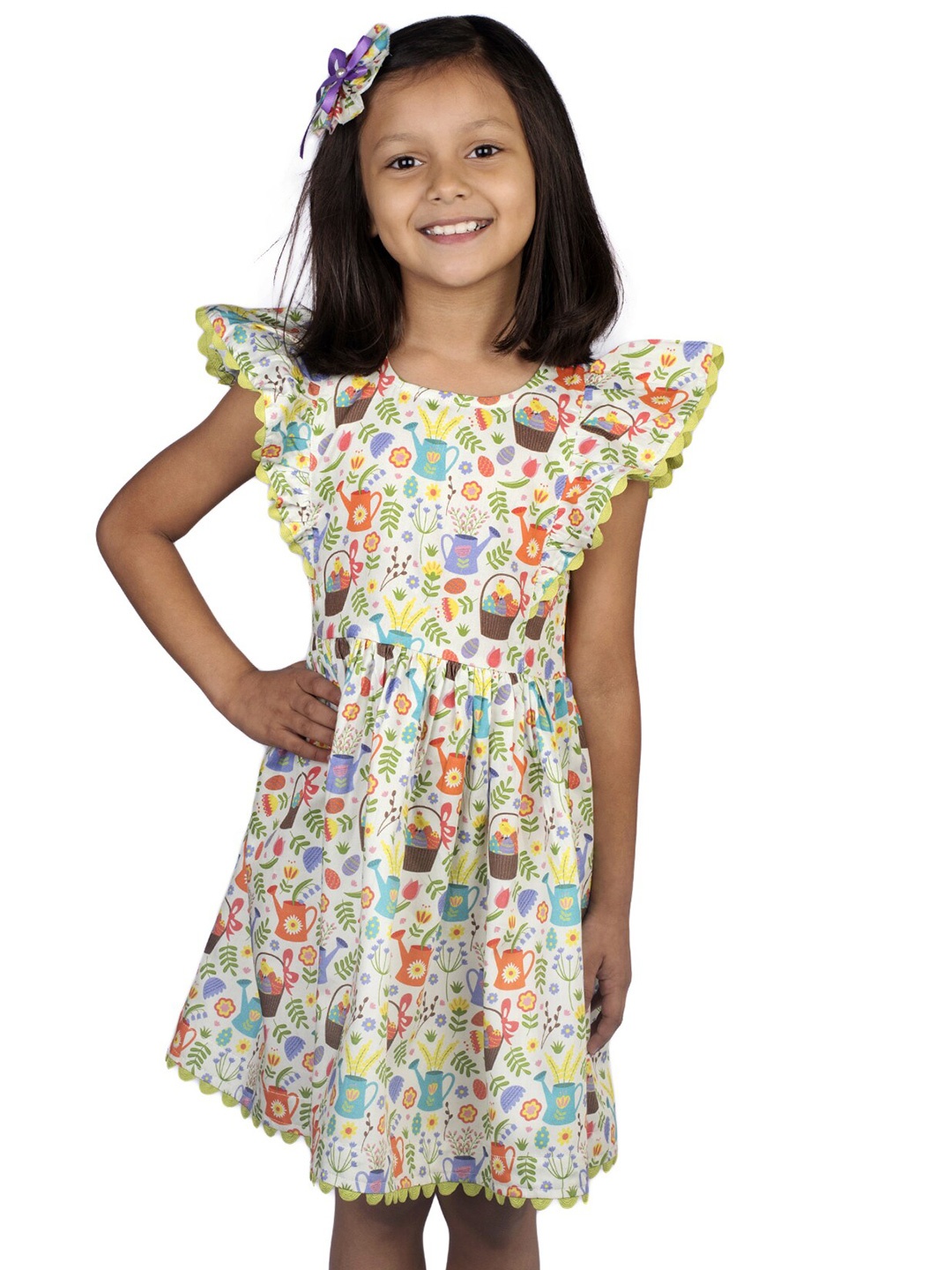 RIBBON CANDY Kid Girls Floral Printed Fit & Flare Dress with Alligator Hair Clip, Beige
RIBBON CANDY Kid Girls Floral Printed Fit & Flare Dress with Alligator Hair Clip, Beige
