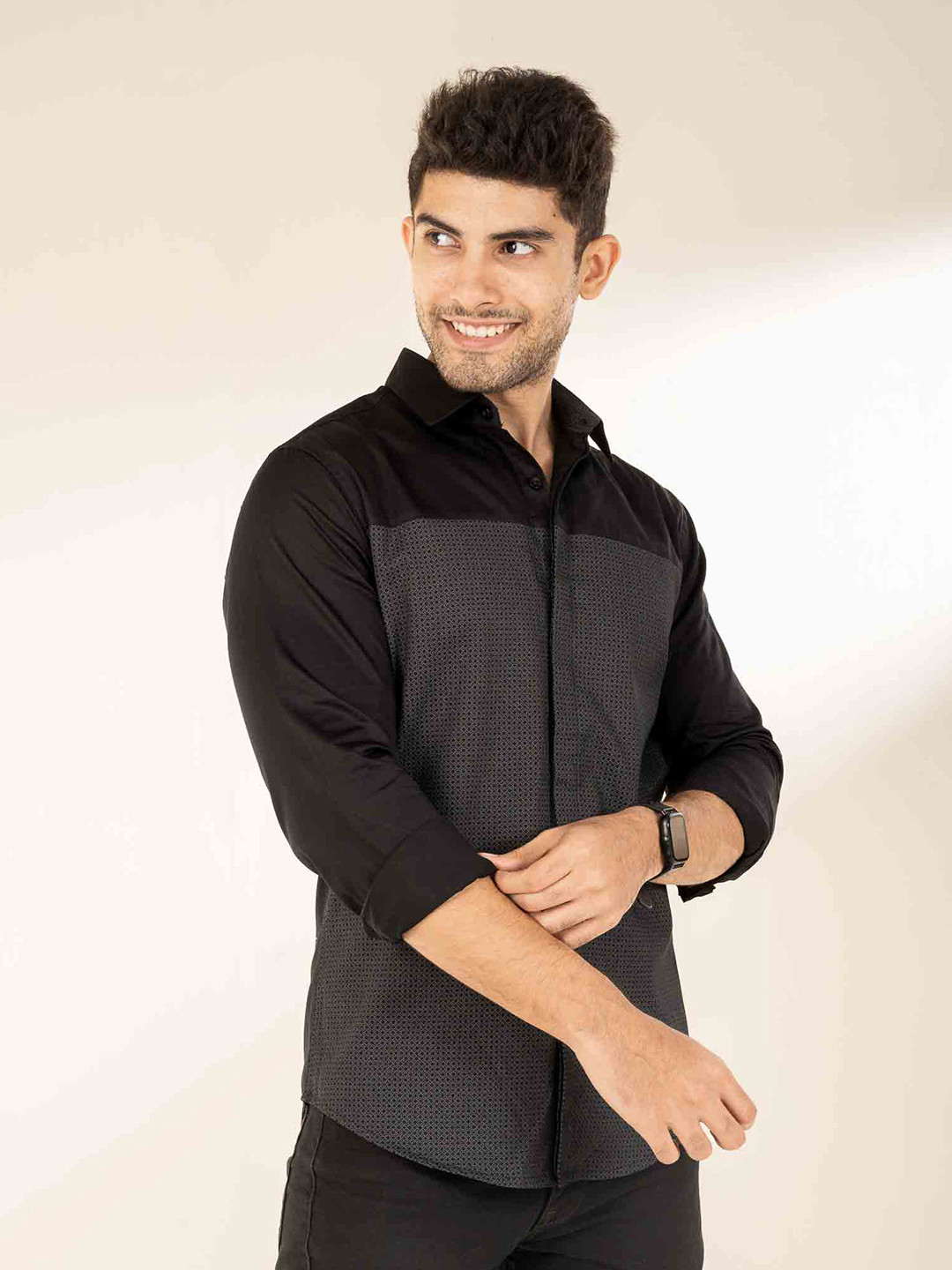 The Bleu Label Spread Collar Long Sleeves Classic Slim Fit Checked Cotton Casual Shirt, Grey
The Bleu Label Spread Collar Long Sleeves Classic Slim Fit Checked Cotton Casual Shirt, Grey