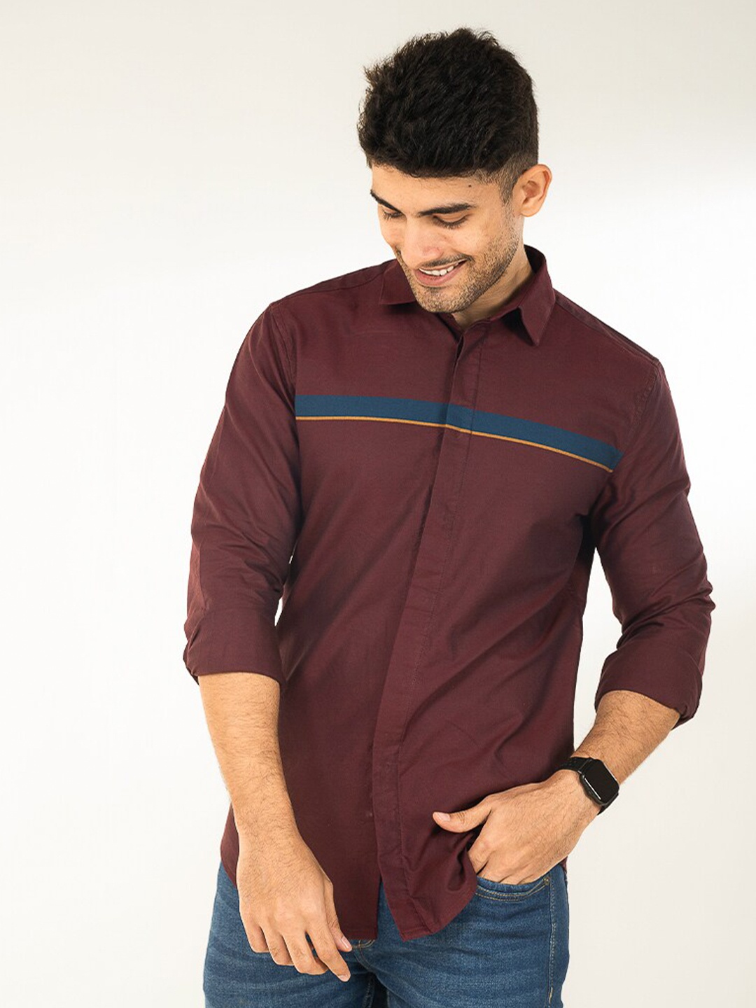 The Bleu Label Spread Collar Long Sleeves Classic Slim Fit Striped Cotton Casual Shirt, Maroon
The Bleu Label Spread Collar Long Sleeves Classic Slim Fit Striped Cotton Casual Shirt, Maroon