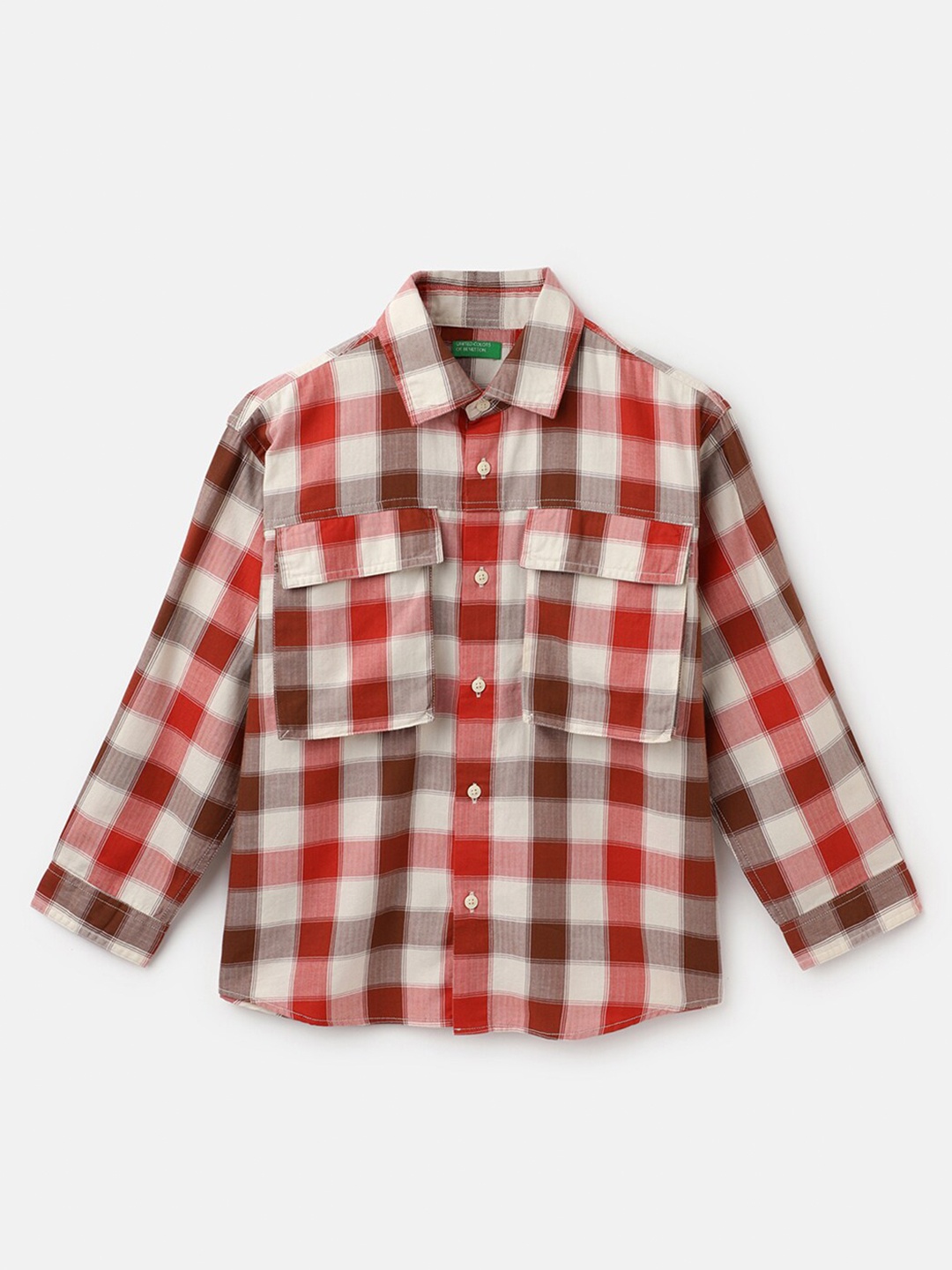 United Colors of Benetton Boys Buffalo Checks Checked Spread Collar Cotton Casual Shirt, Red
United Colors of Benetton Boys Buffalo Checks Checked Spread Collar Cotton Casual Shirt, Red
