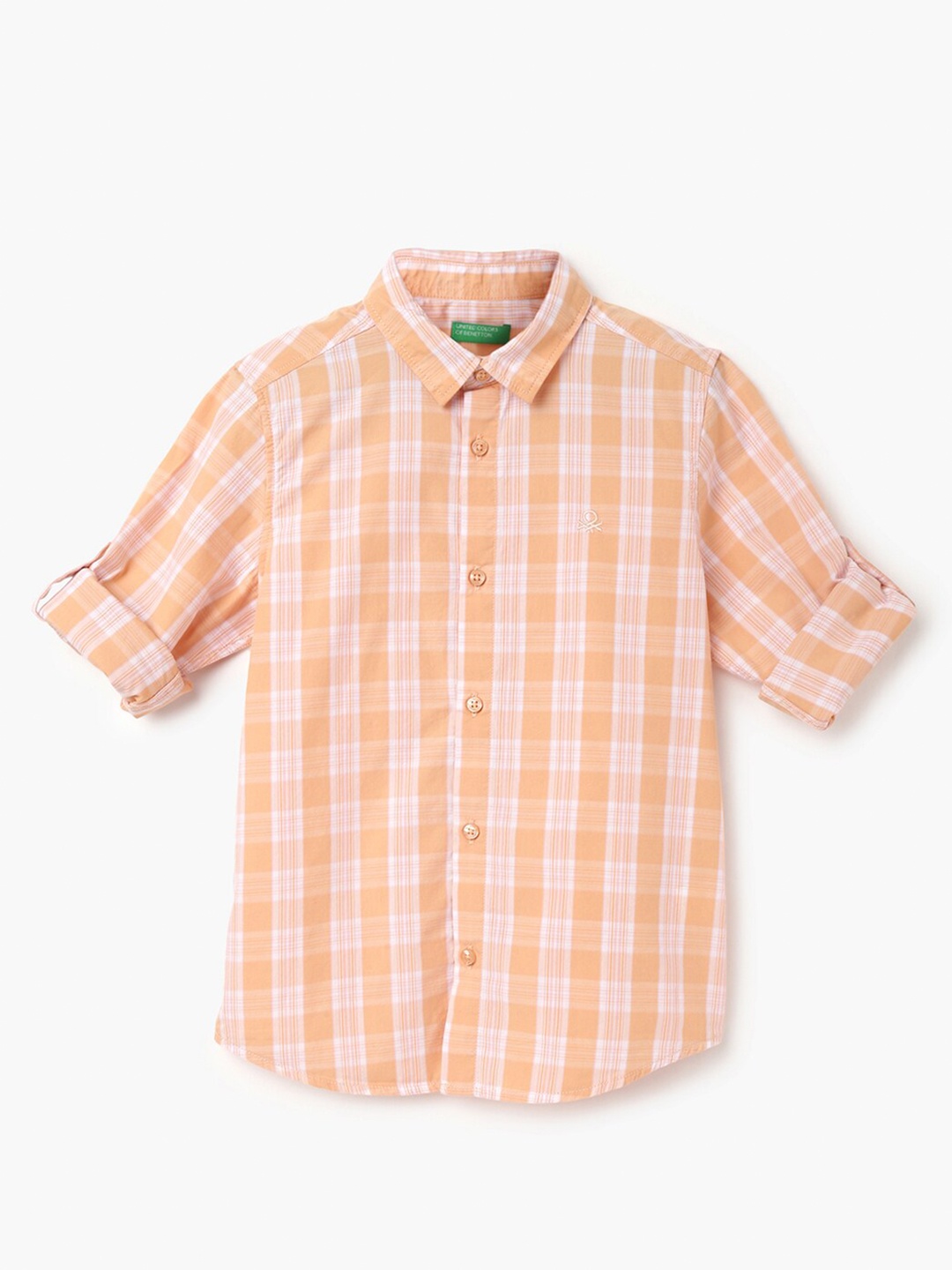 United Colors of Benetton Boys Checked Spread Collar Cotton Regular Fit Casual Shirt, Orange
United Colors of Benetton Boys Checked Spread Collar Cotton Regular Fit Casual Shirt, Orange