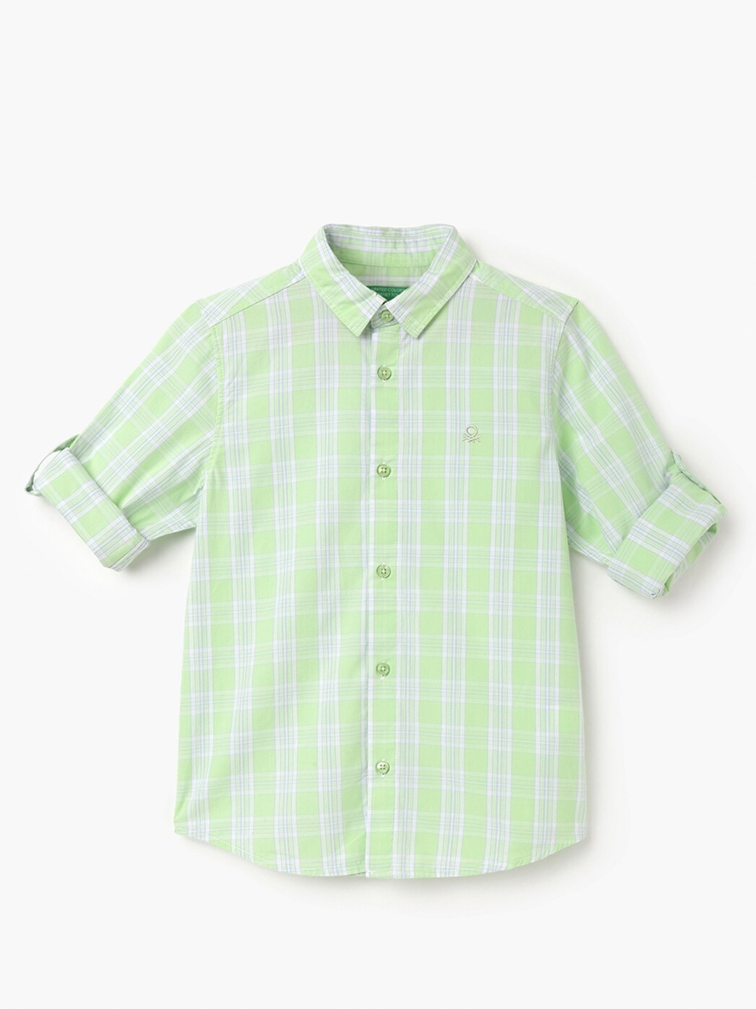 United Colors of Benetton Boys Checked Spread Collar Cotton Regular Fit Casual Shirt, Green
United Colors of Benetton Boys Checked Spread Collar Cotton Regular Fit Casual Shirt, Green