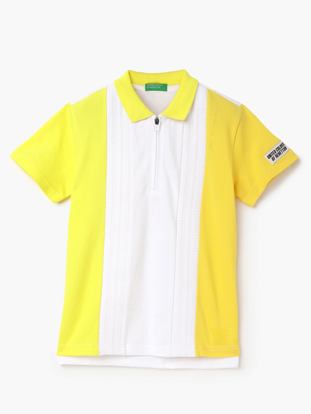 United Colors of Benetton Boys Polo Collar Short Sleeves Colourblocked Pure Cotton T-shirt, White
United Colors of Benetton Boys Polo Collar Short Sleeves Colourblocked Pure Cotton T-shirt, White