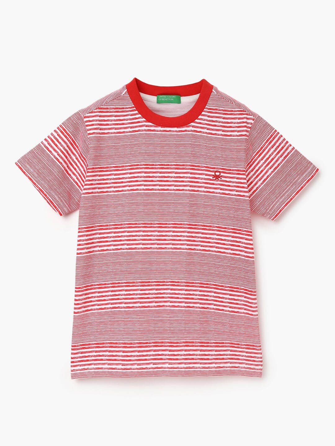 United Colors of Benetton Boys Striped Round Neck Short Sleeves Pure Cotton T-shirt, Red
United Colors of Benetton Boys Striped Round Neck Short Sleeves Pure Cotton T-shirt, Red
