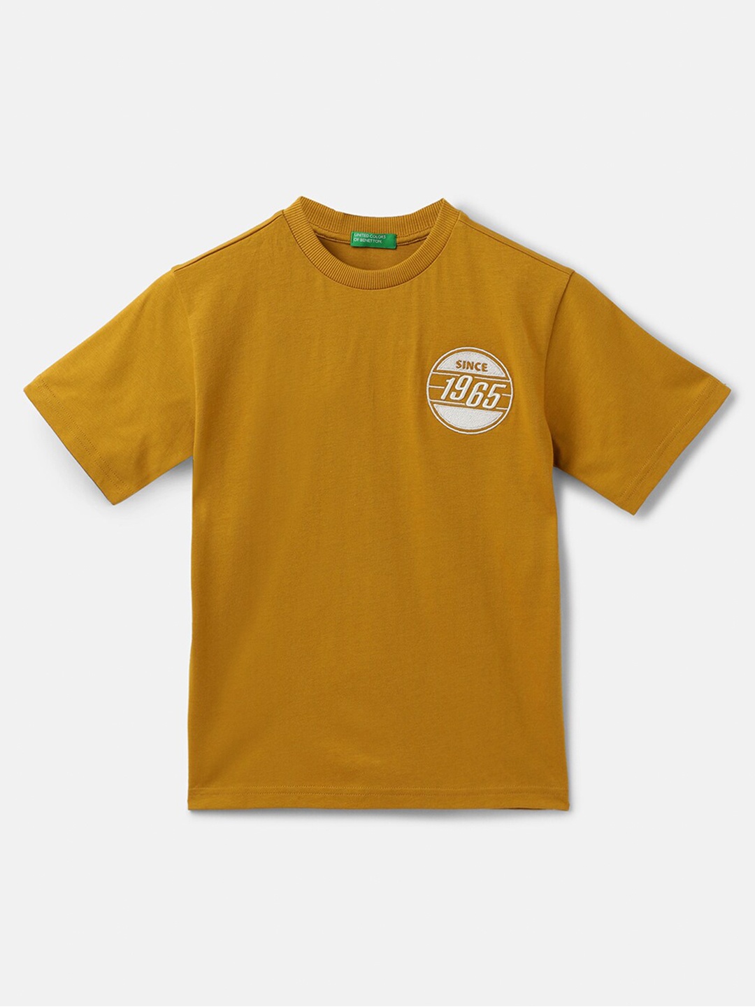United Colors of Benetton Boys Round Neck Short Sleeves Pure Cotton Boxy T-shirt, Mustard
United Colors of Benetton Boys Round Neck Short Sleeves Pure Cotton Boxy T-shirt, Mustard