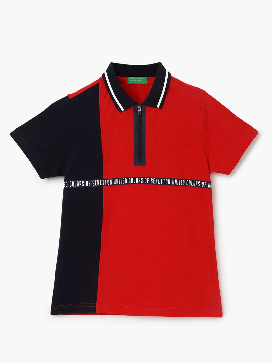 United Colors of Benetton Boys Colourblocked Polo Collar Short Sleeves Pure Cotton T-shirt, Red
United Colors of Benetton Boys Colourblocked Polo Collar Short Sleeves Pure Cotton T-shirt, Red