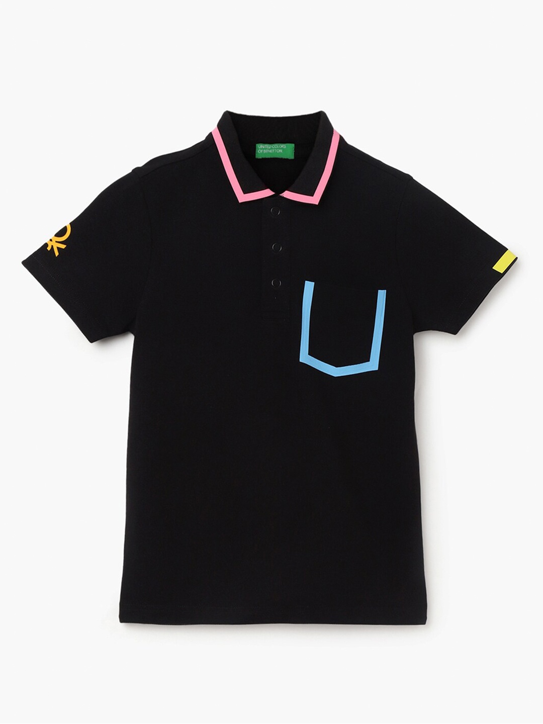 United Colors of Benetton Boys Polo Collar Short Sleeves Pure Cotton Pockets T-shirt, Black
United Colors of Benetton Boys Polo Collar Short Sleeves Pure Cotton Pockets T-shirt, Black