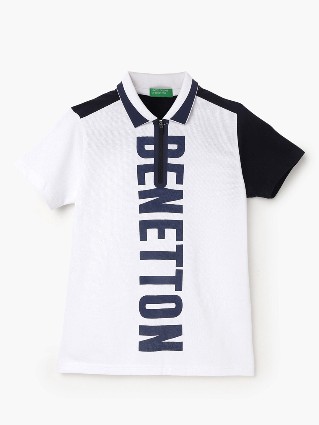 United Colors of Benetton Boys Polo Collar Short Sleeves Printed Pure Cotton T-shirt, White
United Colors of Benetton Boys Polo Collar Short Sleeves Printed Pure Cotton T-shirt, White