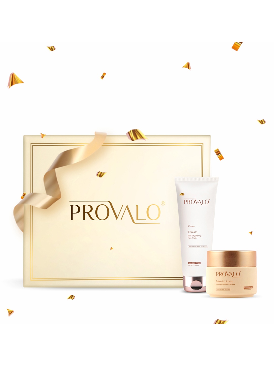 PROVALO Women Set Of 2 Tomato Face Wash-100ml & Potato & Licorice Face Pack Mask-100ml, White
PROVALO Women Set Of 2 Tomato Face Wash-100ml & Potato & Licorice Face Pack Mask-100ml, White
