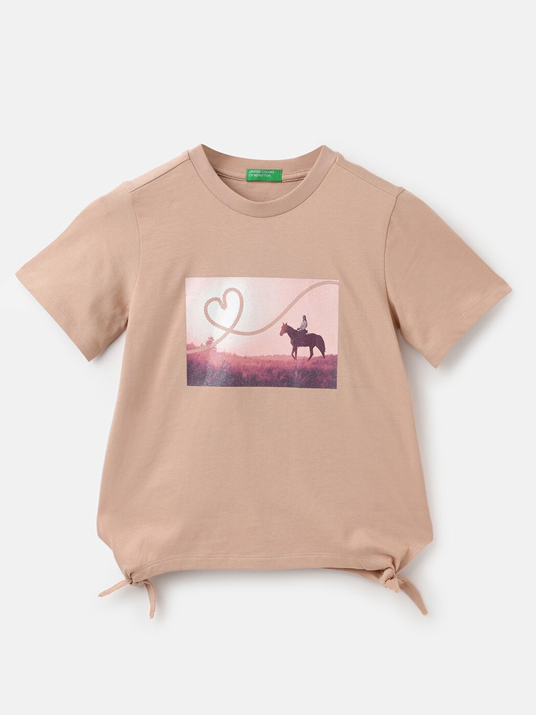 United Colors of Benetton Girls Graphic Printed Tie-Ups Detail Pure Cotton Top, Beige
United Colors of Benetton Girls Graphic Printed Tie-Ups Detail Pure Cotton Top, Beige