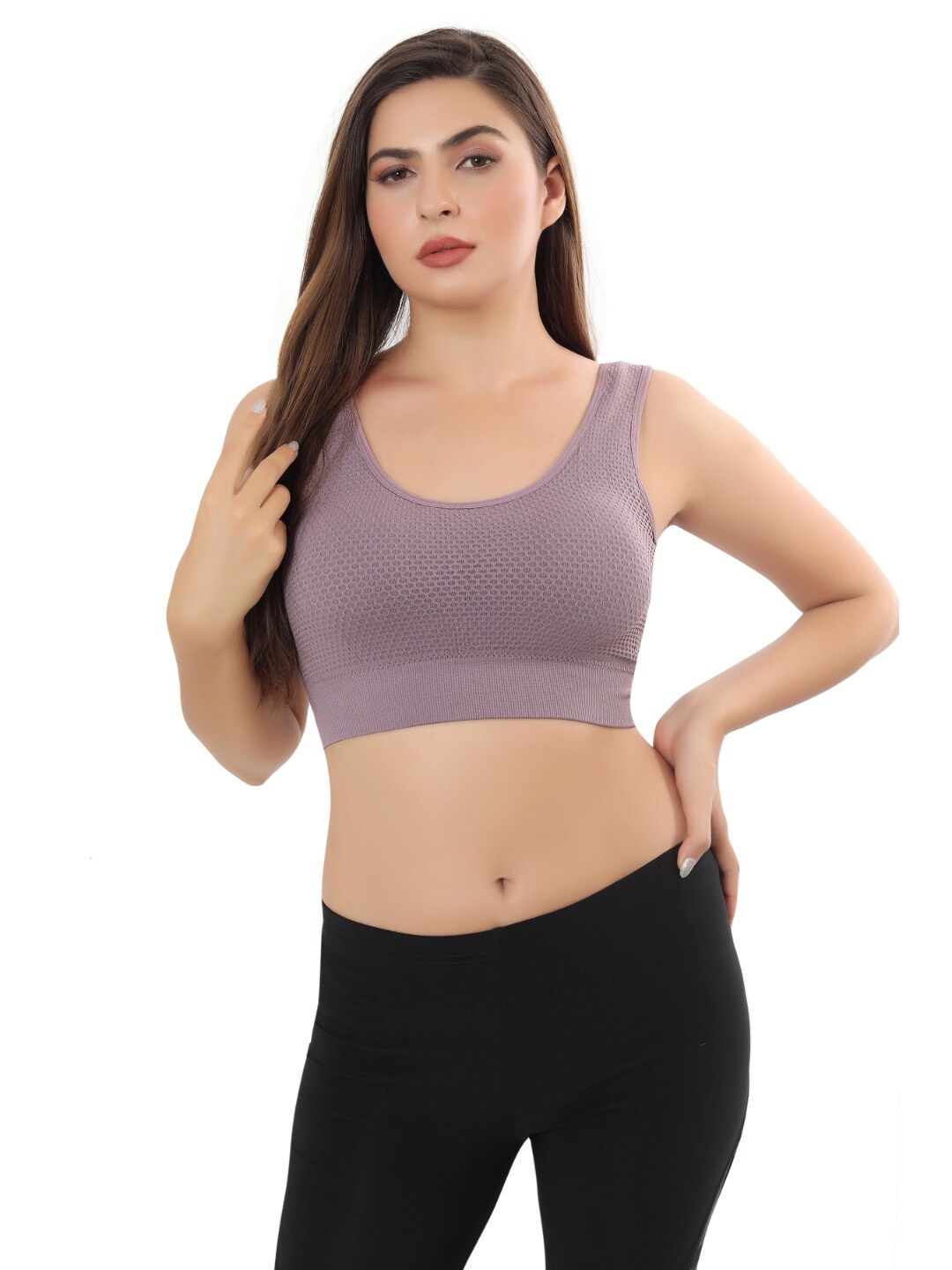 FABLUK Dry Fit Anti Bacterial Workout Bra Full Coverage Non-Wired Lightly Padded, Purple
FABLUK Dry Fit Anti Bacterial Workout Bra Full Coverage Non-Wired Lightly Padded, Purple