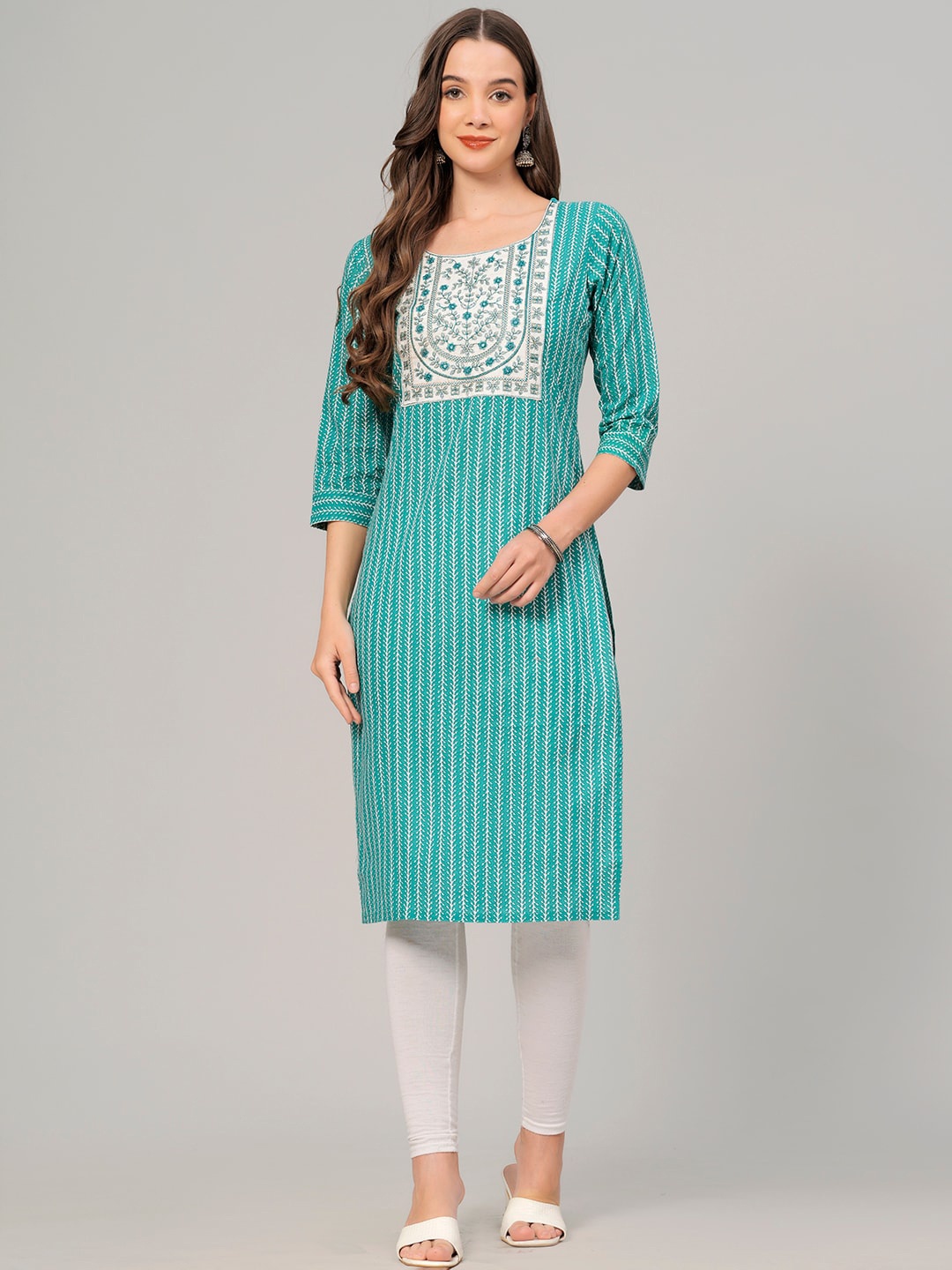 HIGHLIGHT FASHION EXPORT Ethnic Motifs Printed Mirror Work Cotton Straight Kurta, Blue
HIGHLIGHT FASHION EXPORT Ethnic Motifs Printed Mirror Work Cotton Straight Kurta, Blue