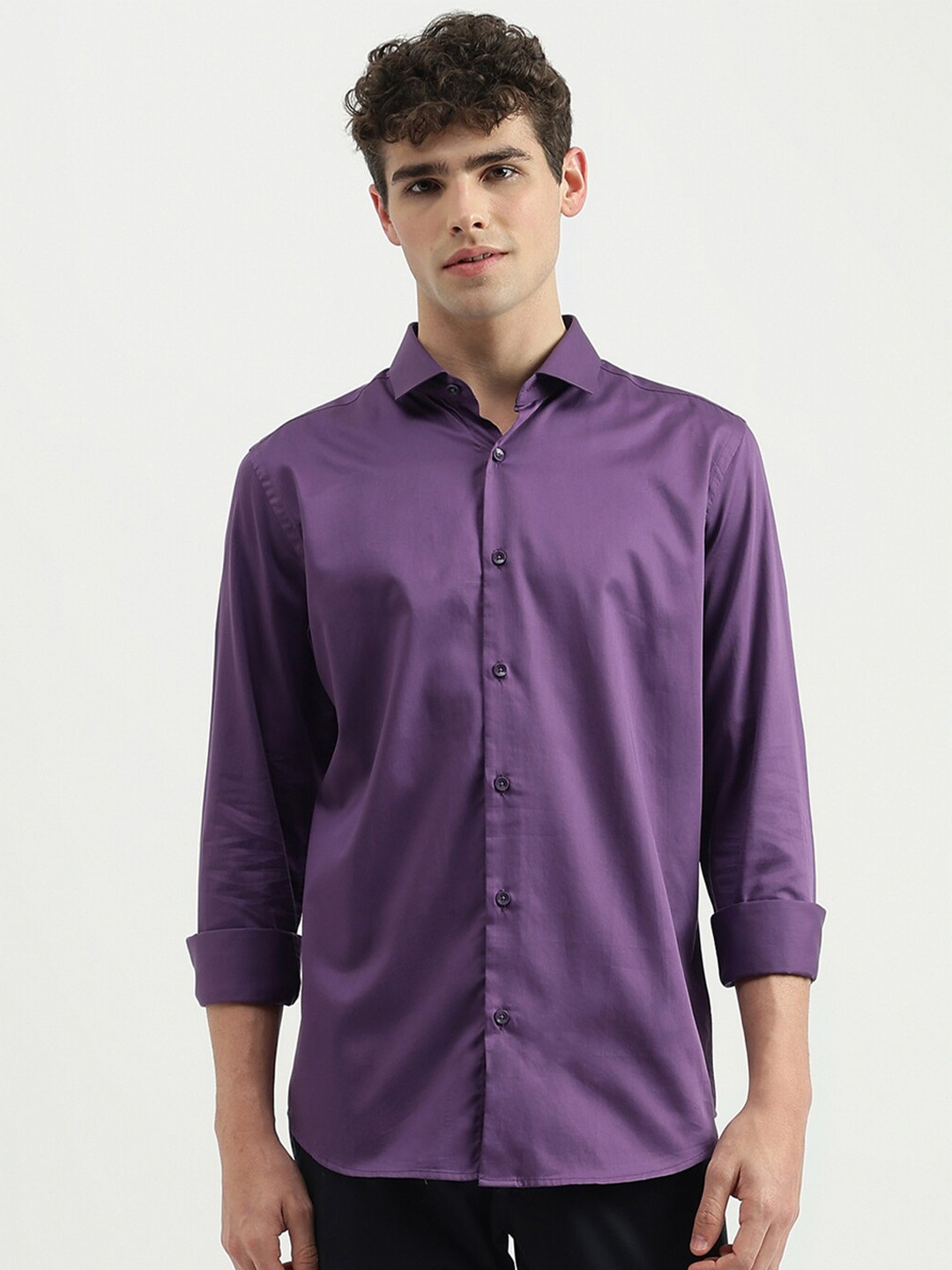 United Colors of Benetton Slim Fit Spread Collar Long Sleeves Casual Shirt, Purple
United Colors of Benetton Slim Fit Spread Collar Long Sleeves Casual Shirt, Purple