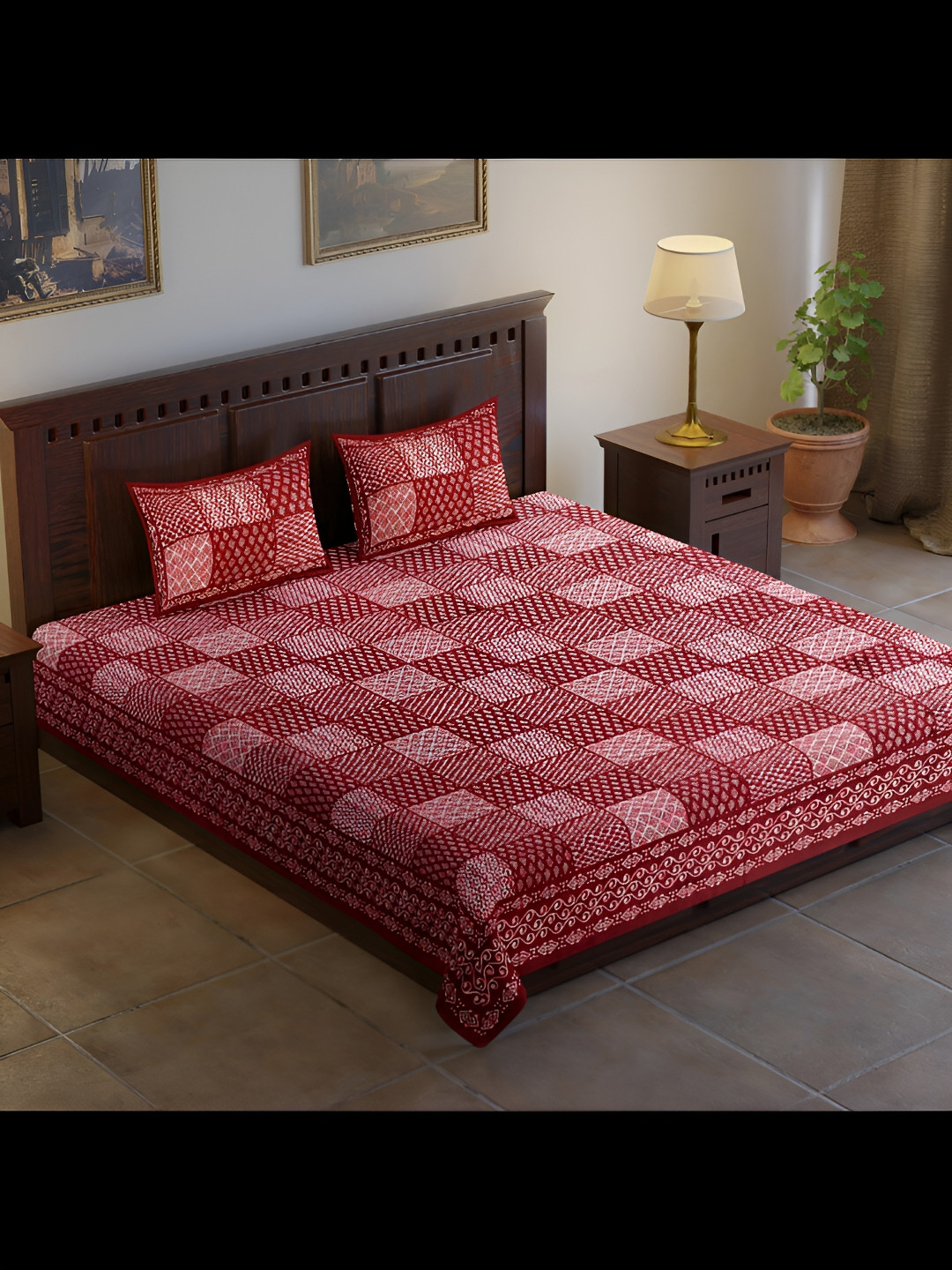 UBANIA COLLECTION Maroon & White Printed 120 TC King Bedsheet with 2 Pillow Covers
UBANIA COLLECTION Maroon & White Printed 120 TC King Bedsheet with 2 Pillow Covers
