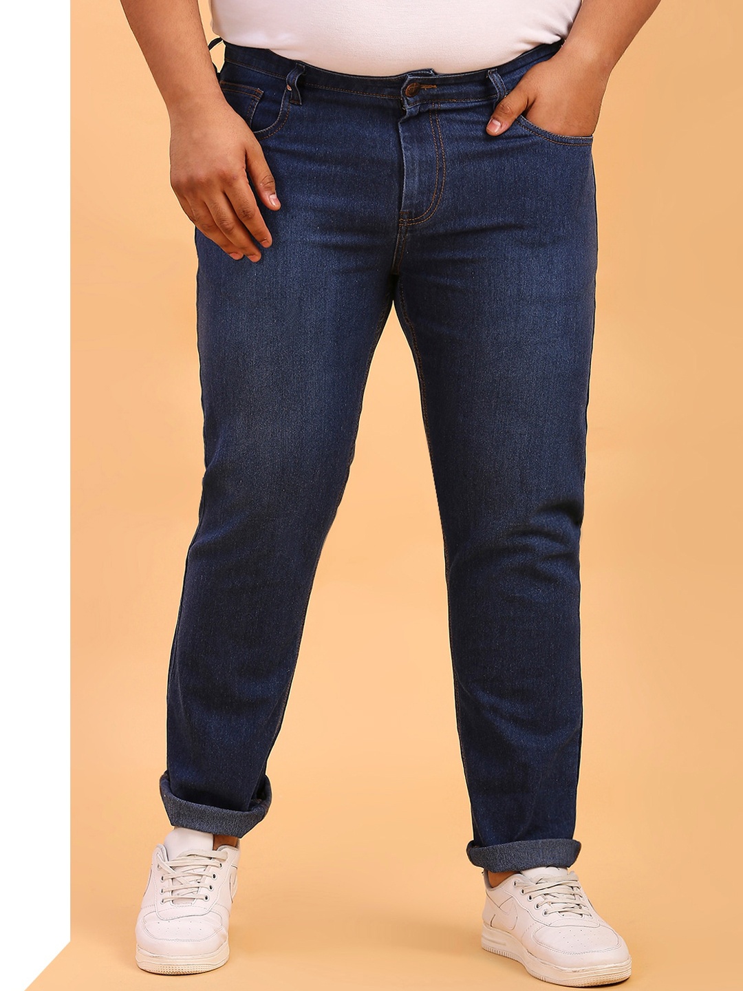 Thomas Scott Men Plus Size Smart Tapered Fit Light Fade Clean Look Stretchable Jeans, Blue
Thomas Scott Men Plus Size Smart Tapered Fit Light Fade Clean Look Stretchable Jeans, Blue