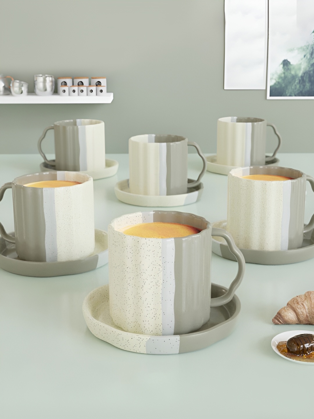 The Earth Store Grey 12 Pcs Printed Microwave Safe Ceramic Cups & Saucers 200 ml Each
The Earth Store Grey 12 Pcs Printed Microwave Safe Ceramic Cups & Saucers 200 ml Each