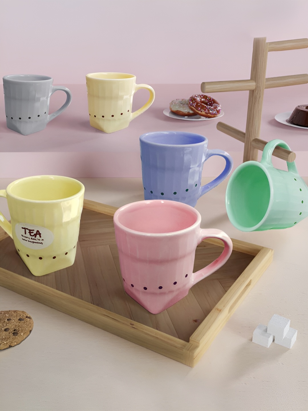 The Earth Store Pink 6 Pcs Printed Microwave Safe Glossy Finish Ceramic Cups 110 ml Each
The Earth Store Pink 6 Pcs Printed Microwave Safe Glossy Finish Ceramic Cups 110 ml Each