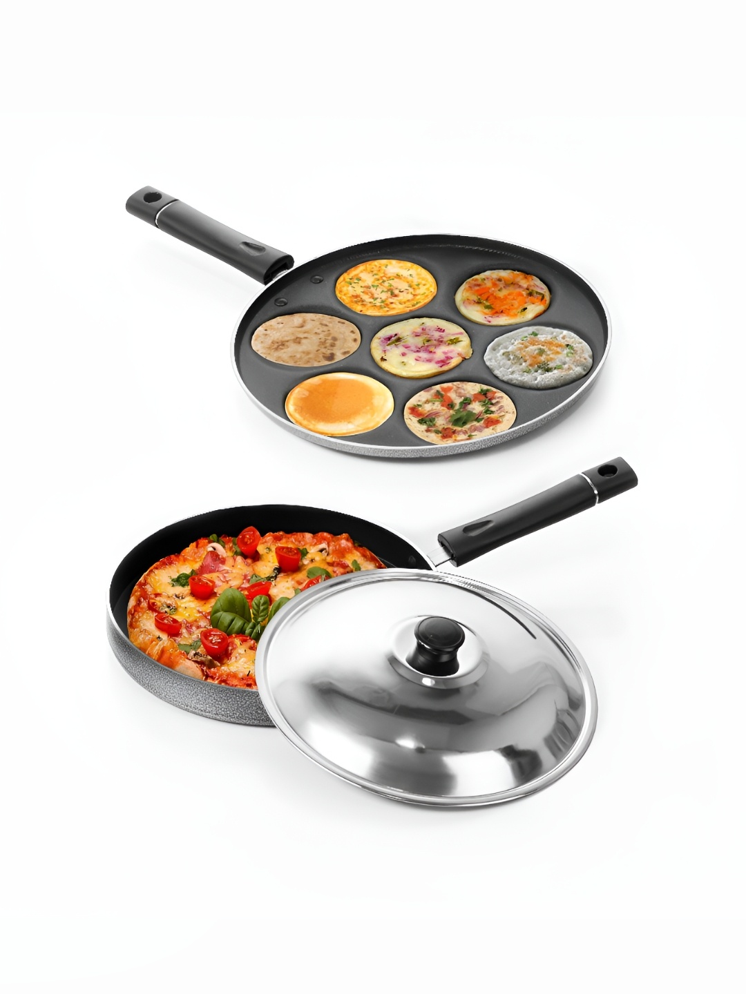Sumeet Silver Toned 2 Pcs Aluminium Dishwasher Safe Cookware Pizza Pan ,Multi Snack Maker
Sumeet Silver Toned 2 Pcs Aluminium Dishwasher Safe Cookware Pizza Pan ,Multi Snack Maker