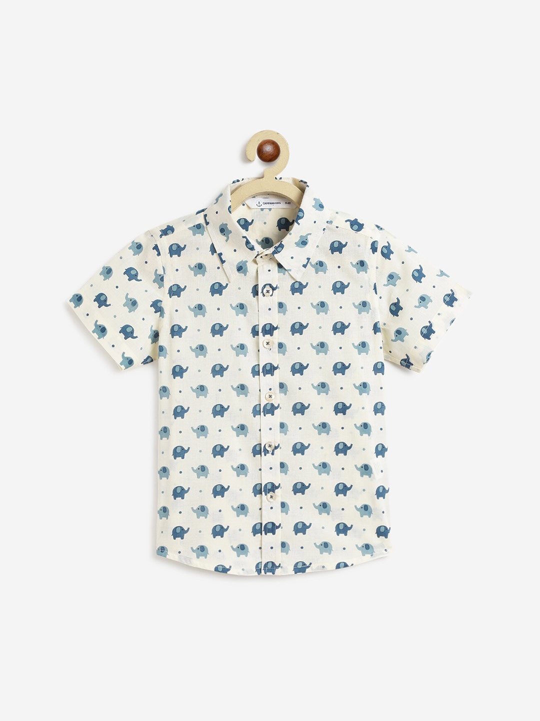 Campana Boys Classic Floral Printed Spread Collar Short Sleeves Cotton Casual Shirt, White
Campana Boys Classic Floral Printed Spread Collar Short Sleeves Cotton Casual Shirt, White