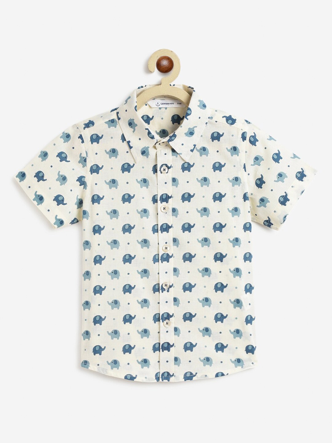Campana Boys Classic Floral Printed Spread Collar Short Sleeves Cotton Casual Shirt, White
Campana Boys Classic Floral Printed Spread Collar Short Sleeves Cotton Casual Shirt, White