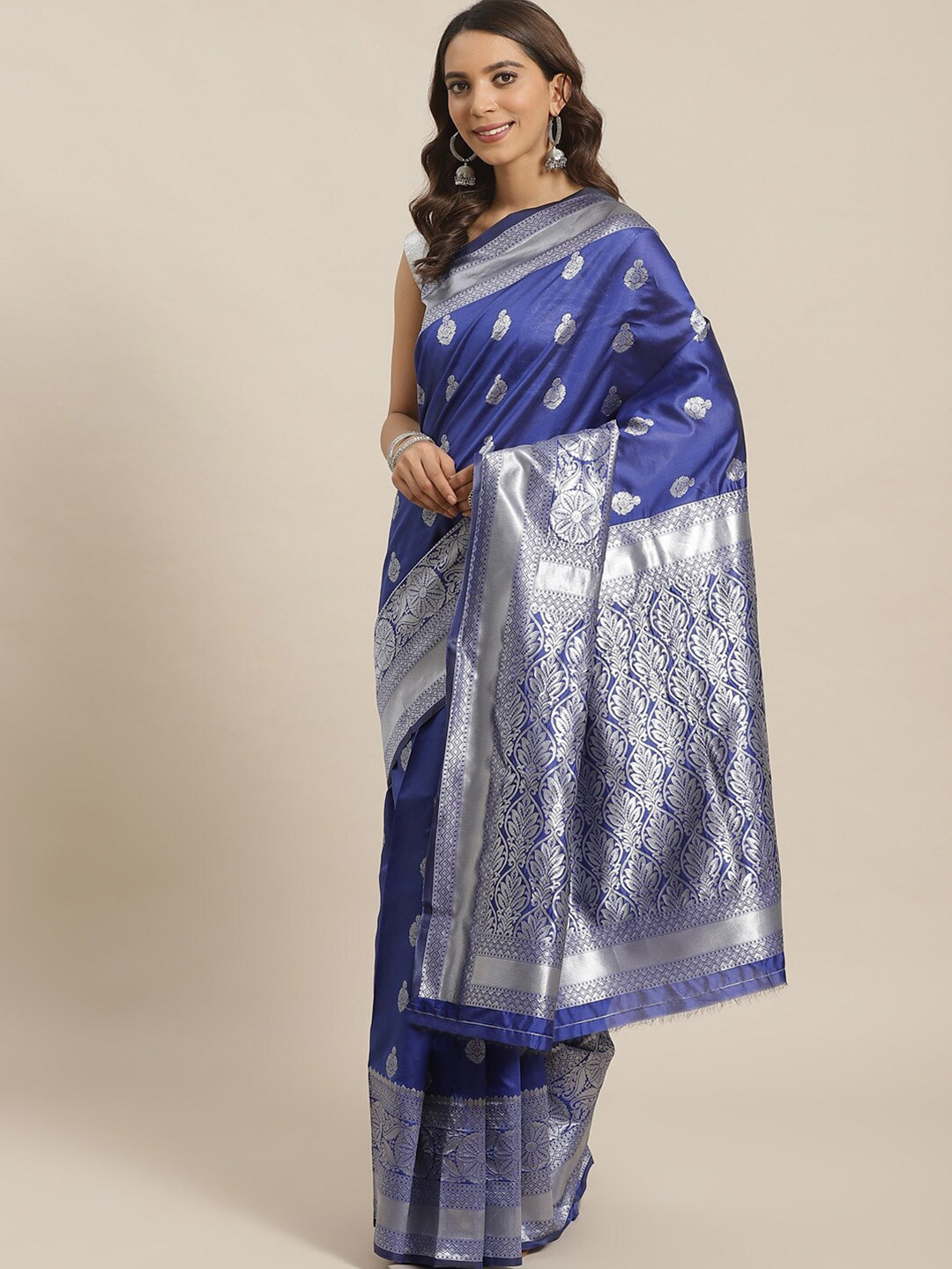 HRITIKA Ethnic Motifs Woven Design Zari Saree, Blue
HRITIKA Ethnic Motifs Woven Design Zari Saree, Blue