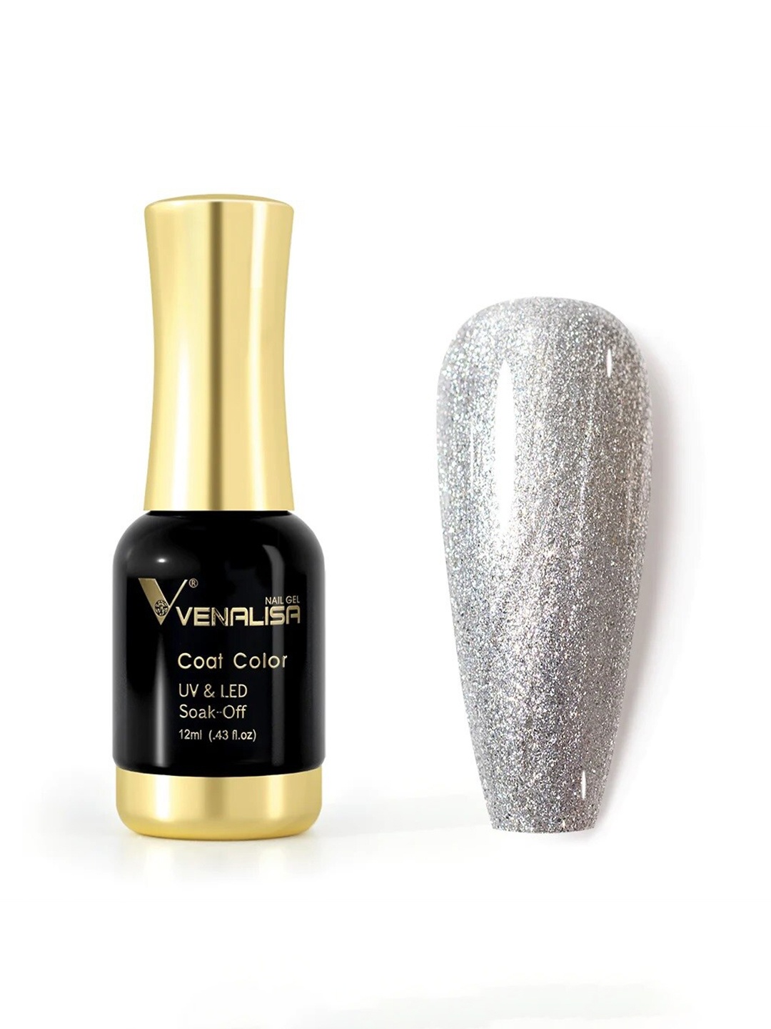 VENALISA Coat Color UV & LED Soak-Off Gel Nail Polish 12 ml - Light Champagne 1090, Silver
VENALISA Coat Color UV & LED Soak-Off Gel Nail Polish 12 ml - Light Champagne 1090, Silver