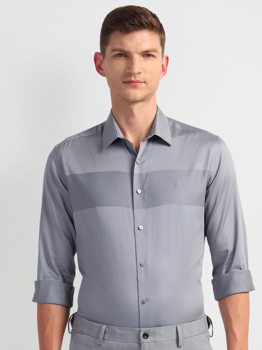 Arrow New York Slim Fit Horizontal Striped Pure Cotton Formal Shirt, Grey
Arrow New York Slim Fit Horizontal Striped Pure Cotton Formal Shirt, Grey