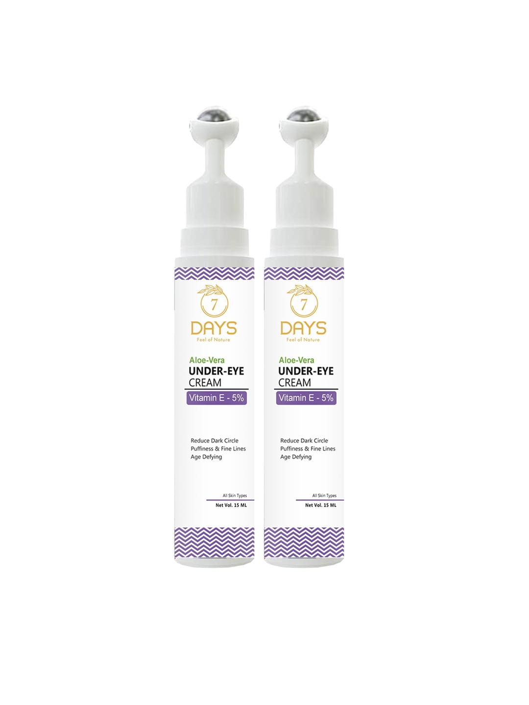 7 DAYS Set of 2 Aloe Vera Under Eye Cream With Vitamin E to Reduce Dark Circles-15ml Each, White
7 DAYS Set of 2 Aloe Vera Under Eye Cream With Vitamin E to Reduce Dark Circles-15ml Each, White