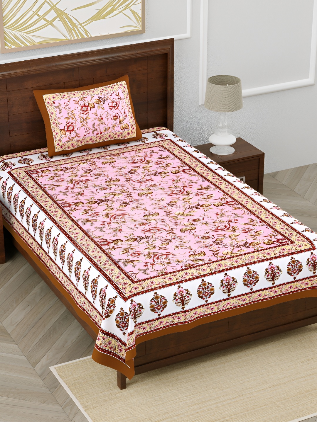 EasyGoods Yellow & White Floral Pure Cotton 210 TC Single Bedsheet With 1 Pillow Cover
EasyGoods Yellow & White Floral Pure Cotton 210 TC Single Bedsheet With 1 Pillow Cover