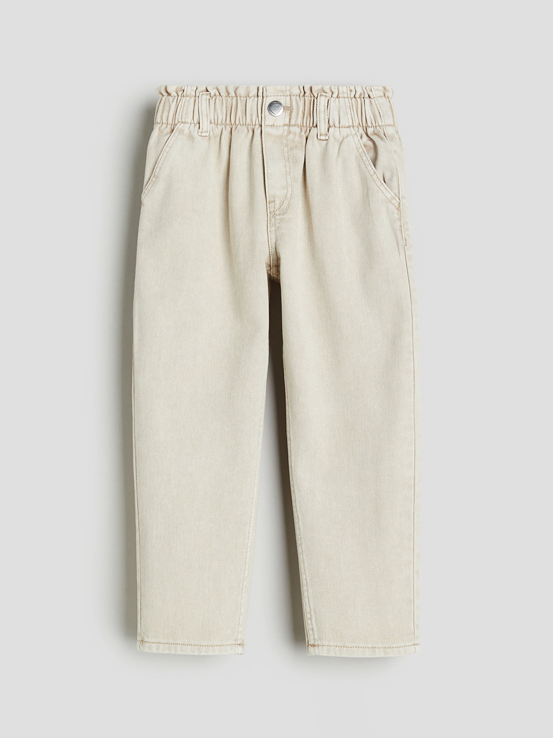 H&M Girls Relaxed Fit Jeans, Beige