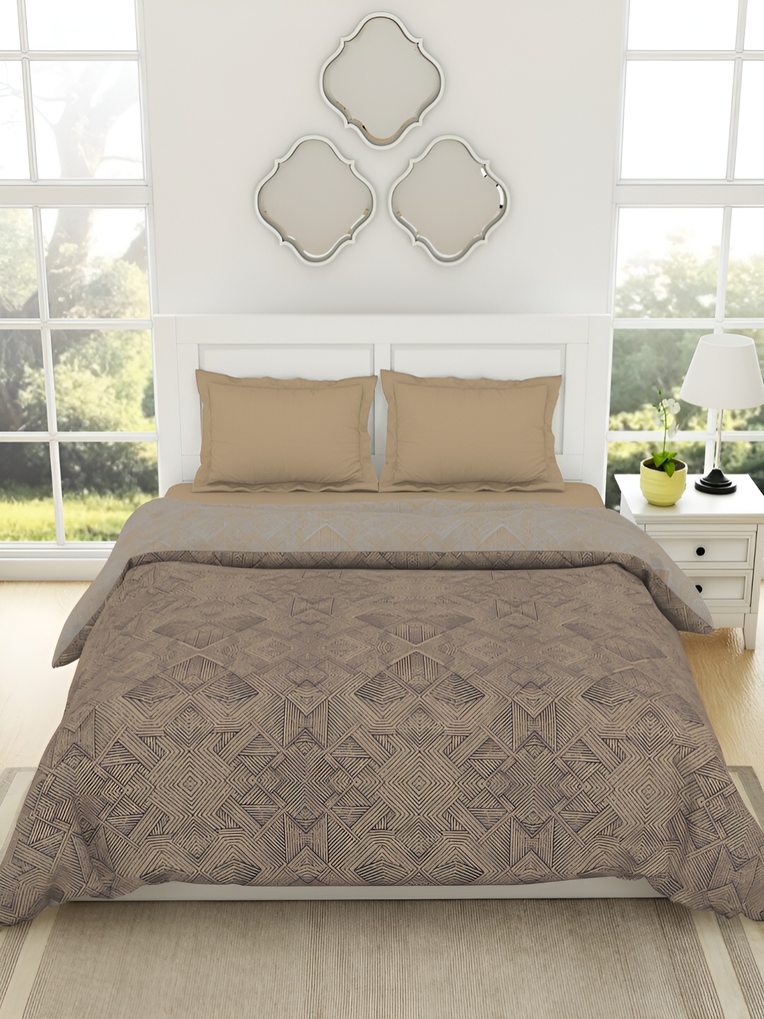 SPACES Geospace Brown Geometric Printed Pure Cotton AC Room 150 GSM Double Bed Quilt
SPACES Geospace Brown Geometric Printed Pure Cotton AC Room 150 GSM Double Bed Quilt