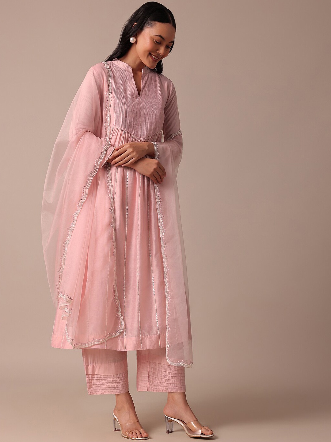 KALKI Fashion Embroidered Regular Beads and Stones Kurta with Trousers & Dupatta, Pink
KALKI Fashion Embroidered Regular Beads and Stones Kurta with Trousers & Dupatta, Pink