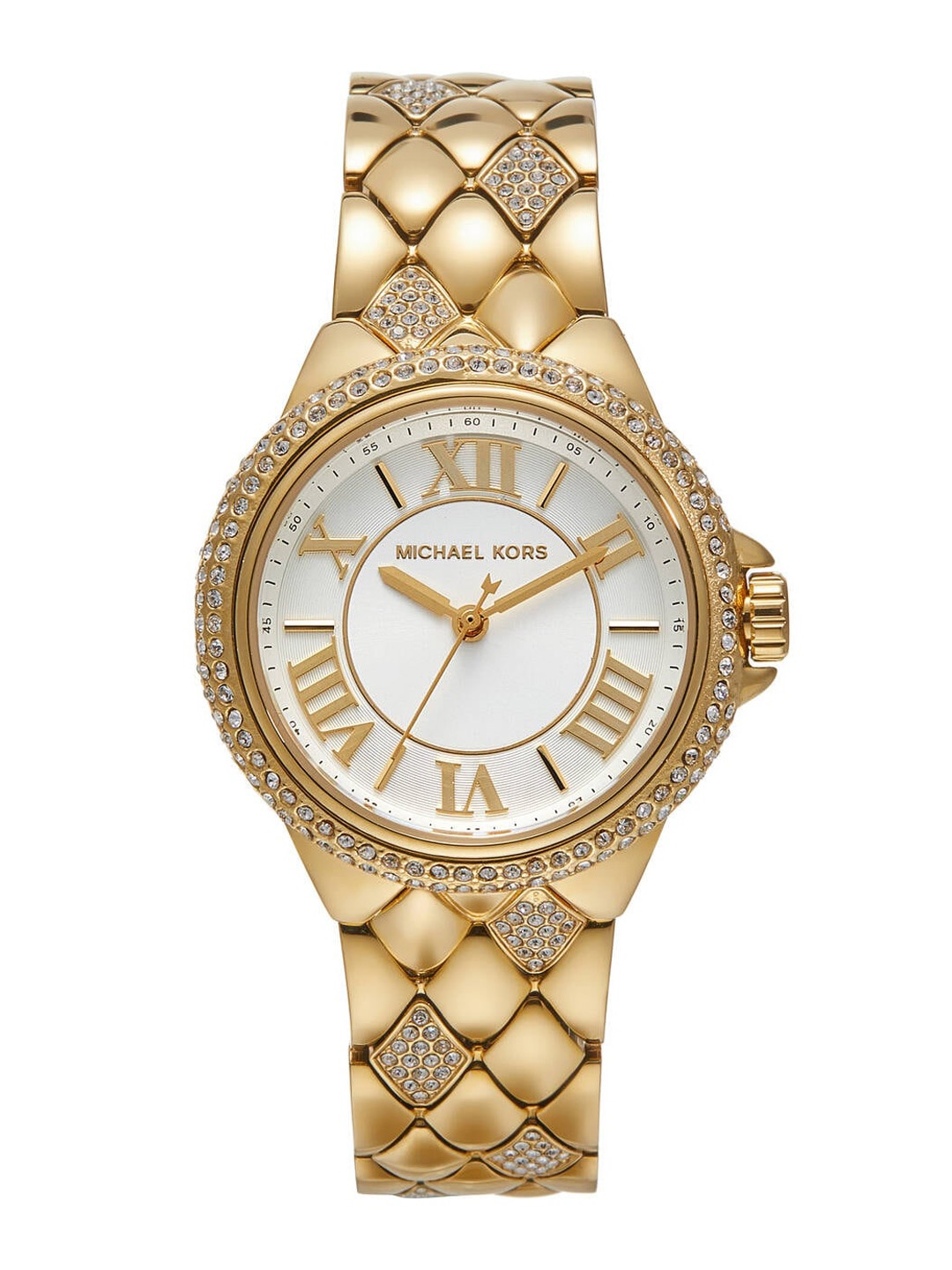 Michael Kors Women Embellished Stainless Steel Bracelet Style Analogue Watch MK4801, White
Michael Kors Women Embellished Stainless Steel Bracelet Style Analogue Watch MK4801, White